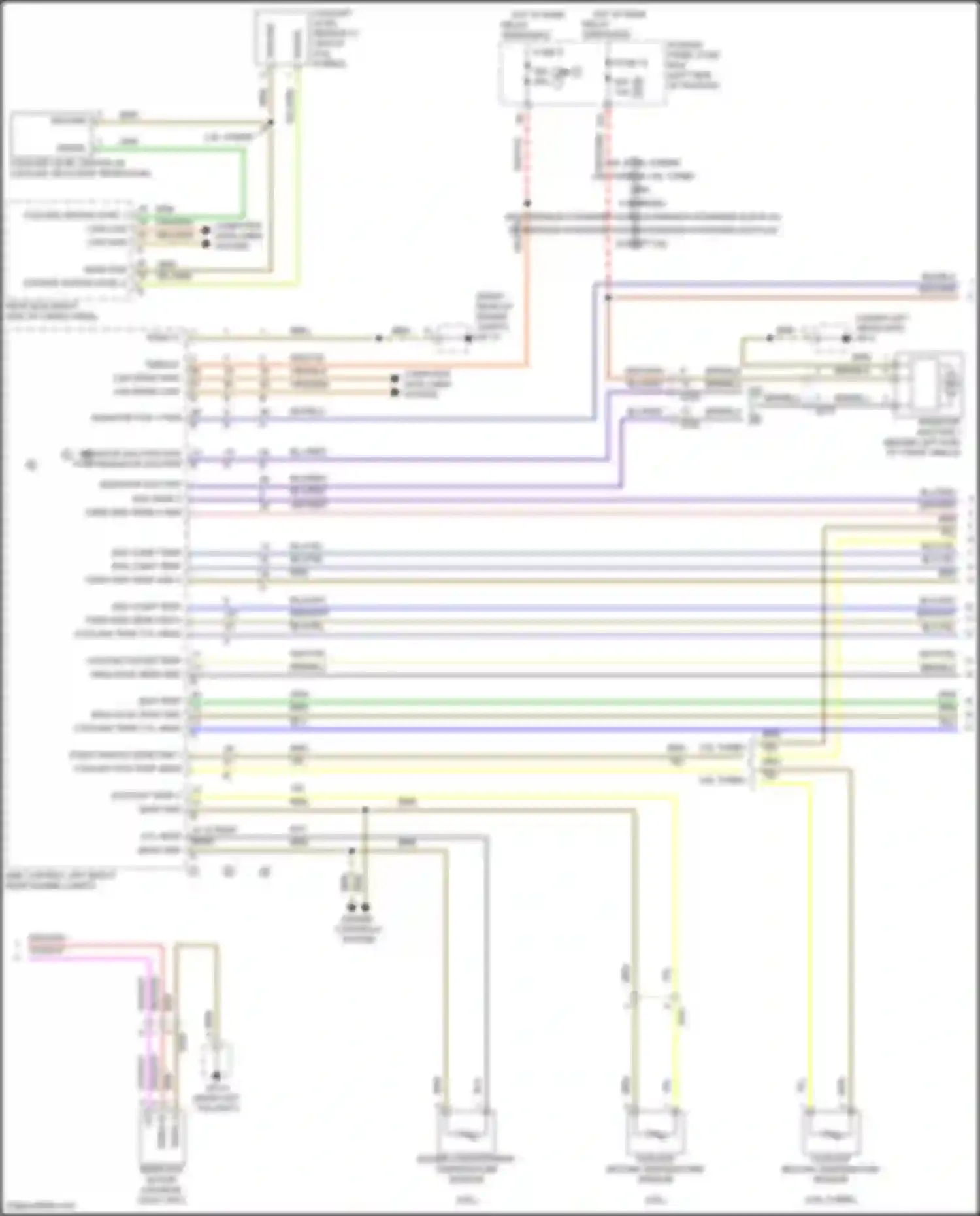 Wiring diagram engine controls system for Porsche Cayenne II facelift (2014-2018)