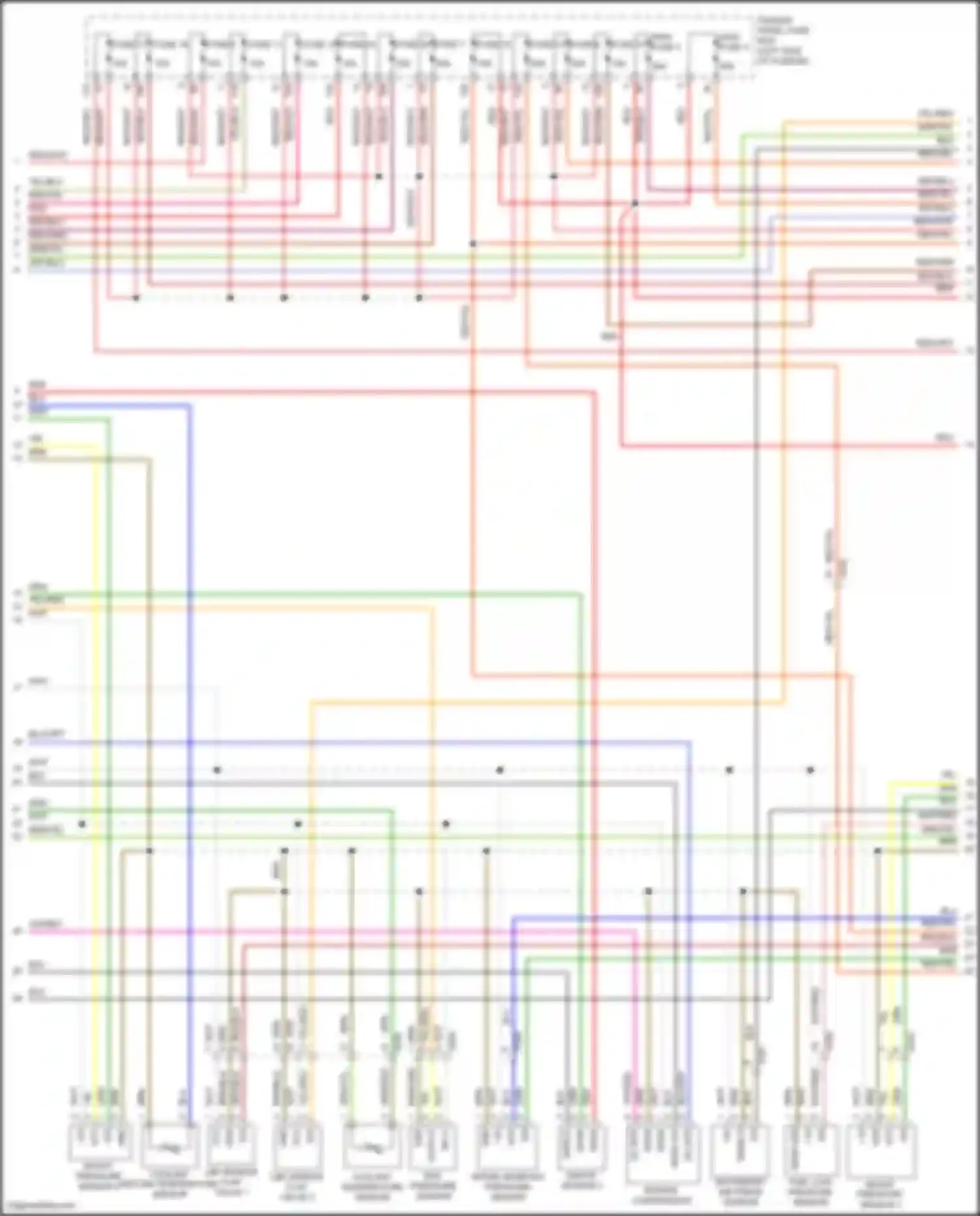 Wiring diagram coolant temperature sensor for Porsche Cayenne II facelift (2014-2018)