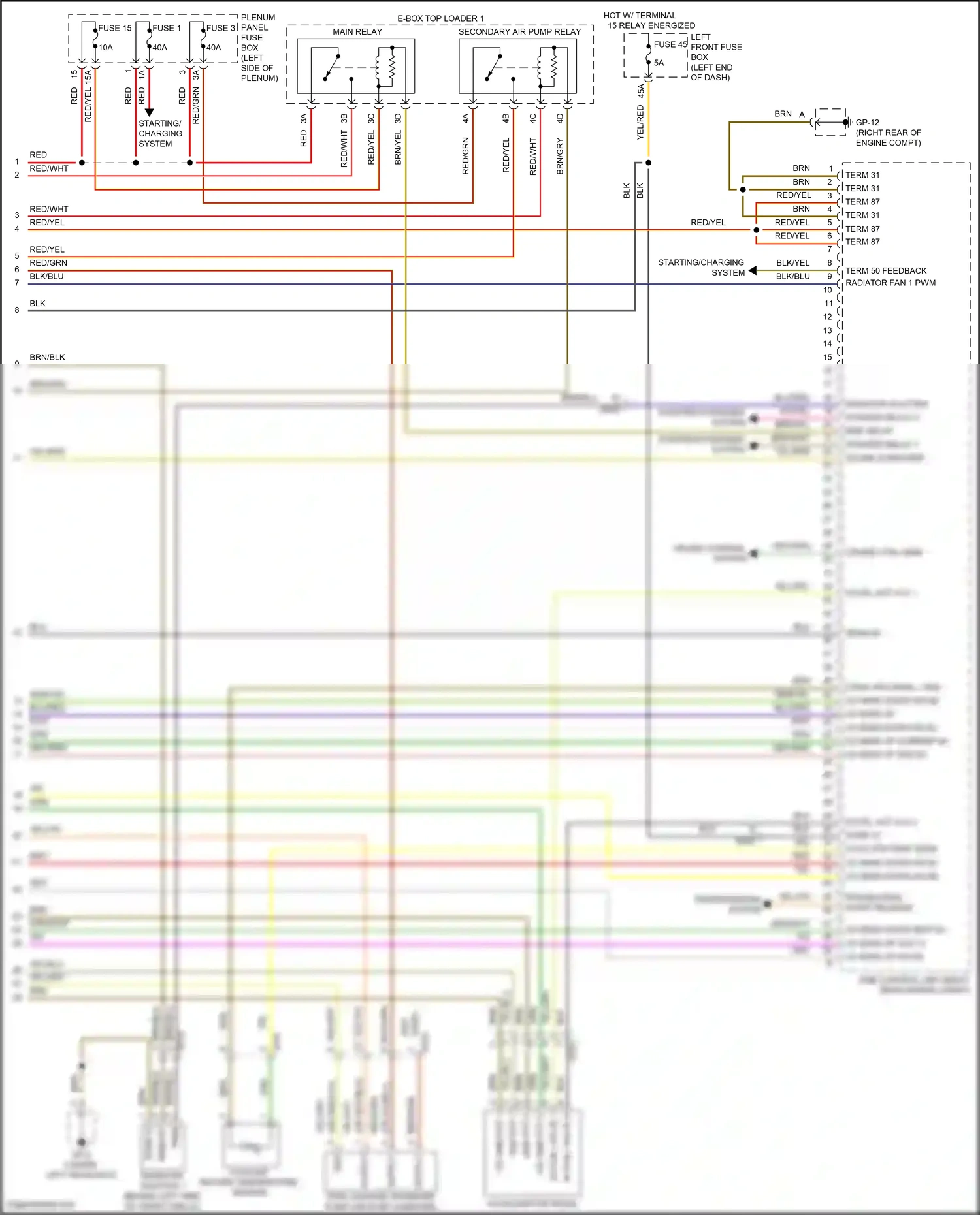 Wiring diagram starting/charging system for Porsche Cayenne II facelift (2014-2018) (4 of 5)