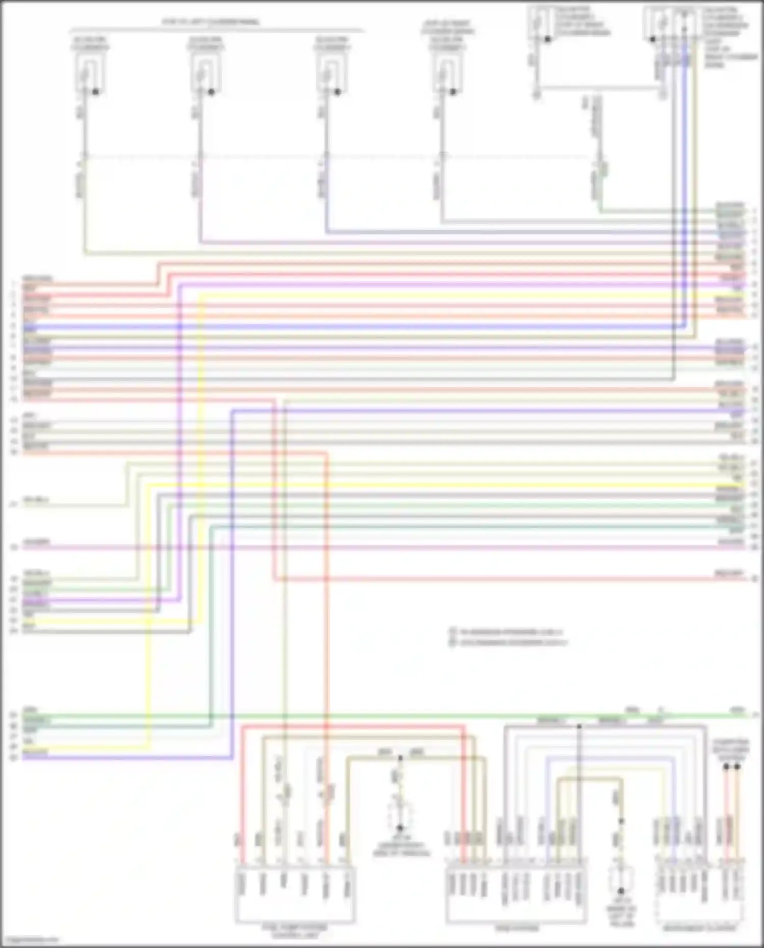 Wiring diagram computer data lines system for Porsche Cayenne II facelift (2014-2018)