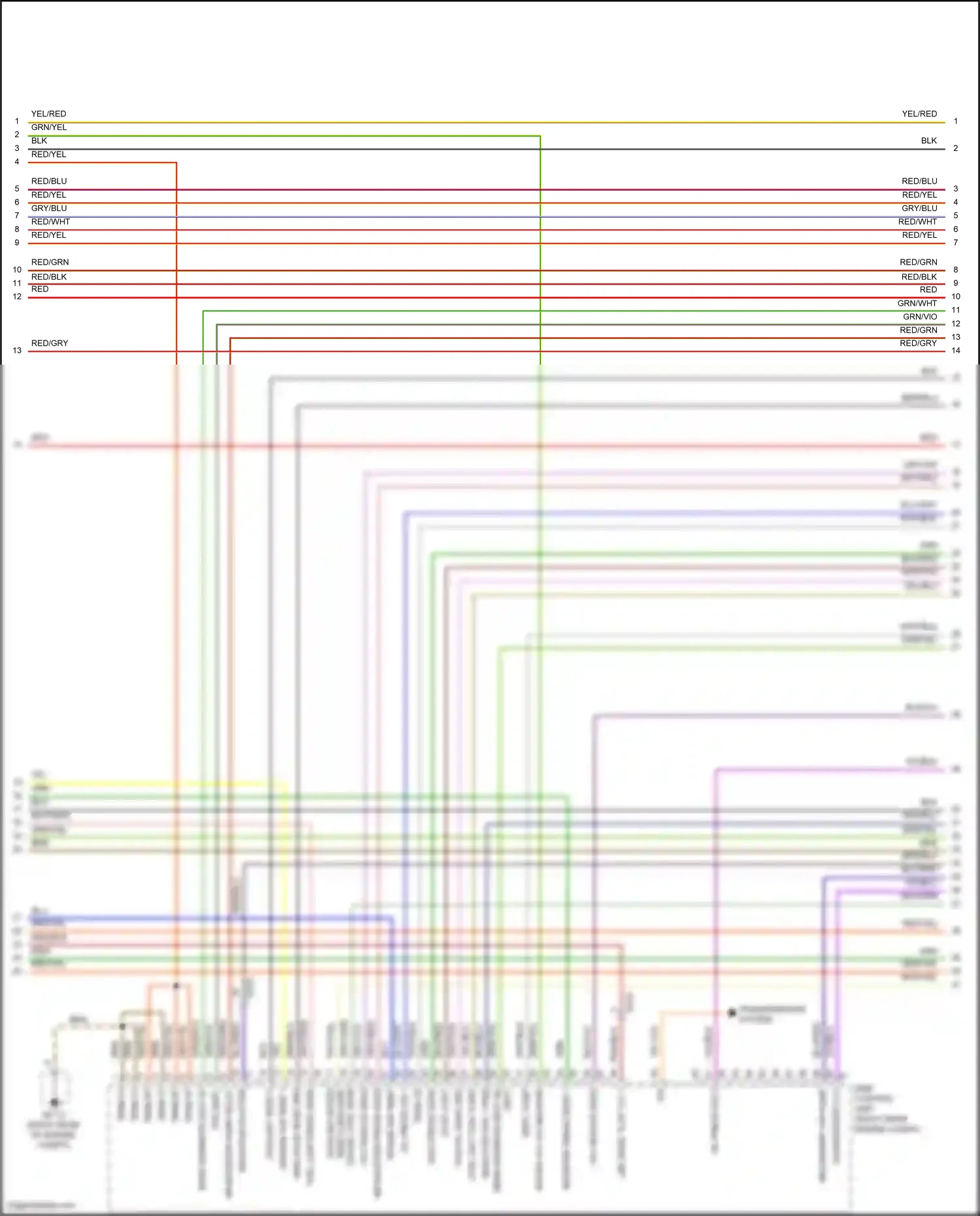 Wiring diagram transmissions system for Porsche Cayenne II facelift (2014-2018) (2 of 4)