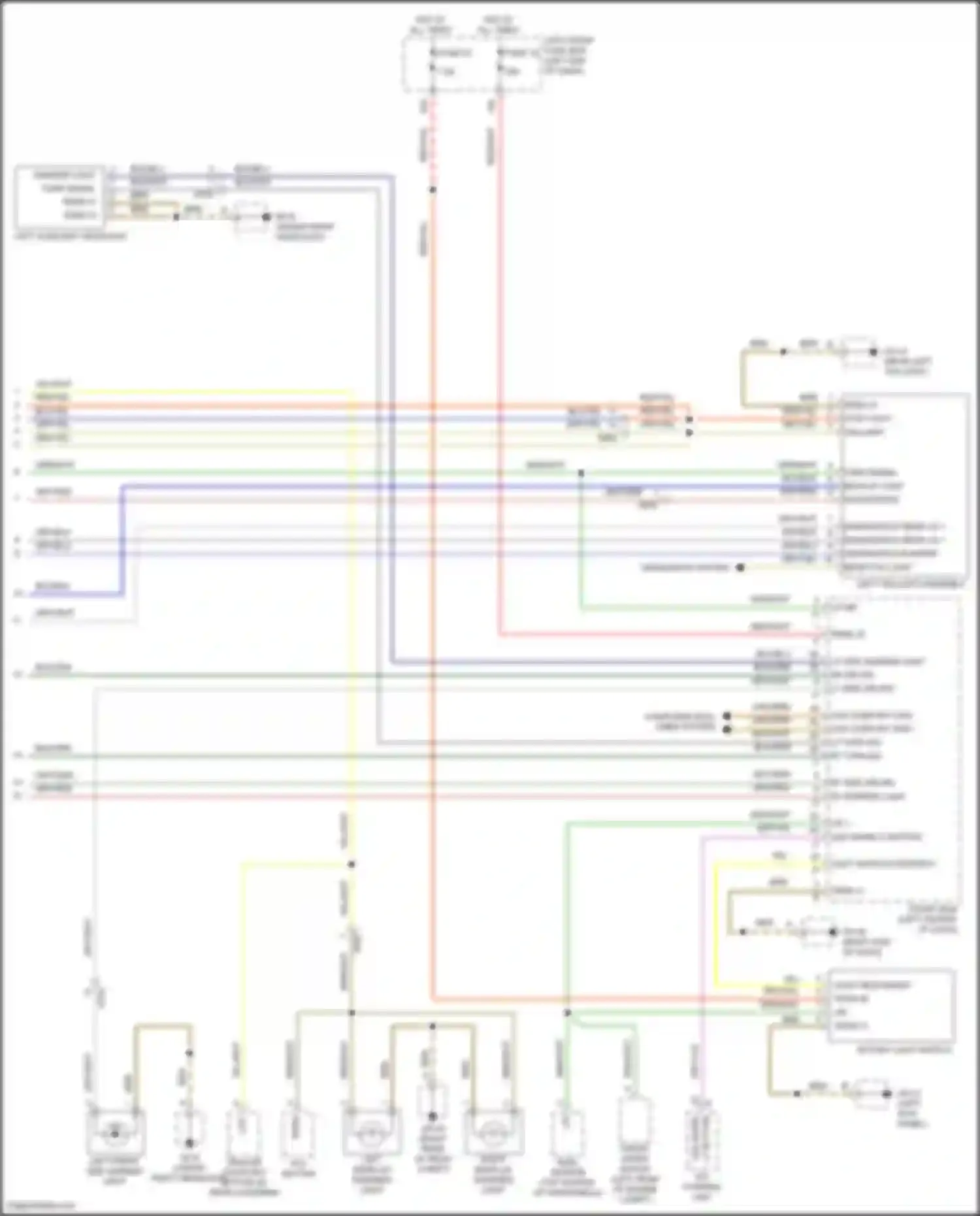 Wiring diagram turn signal for Porsche Cayenne II facelift (2014-2018) (3 of 3)
