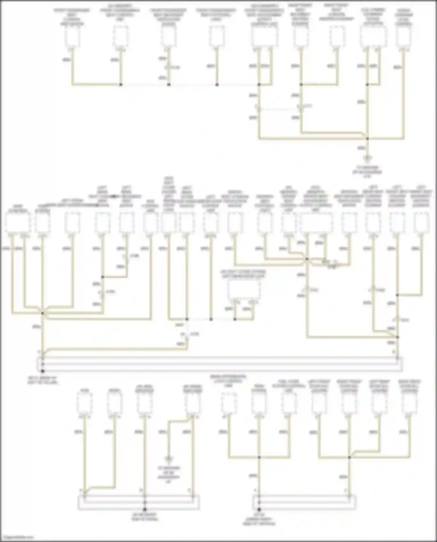Wiring diagram driver seat adjustment output control unit for Porsche Cayenne II facelift (2014-2018)