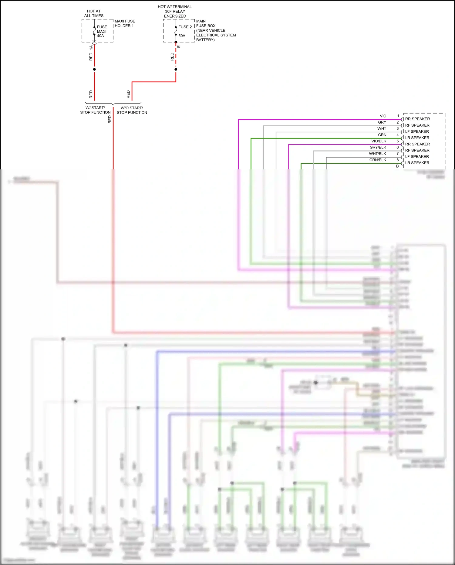 Porsche Cayenne II facelift (2014-2018) (w/o start/ stop function) wiring diagram  (1 of 6)