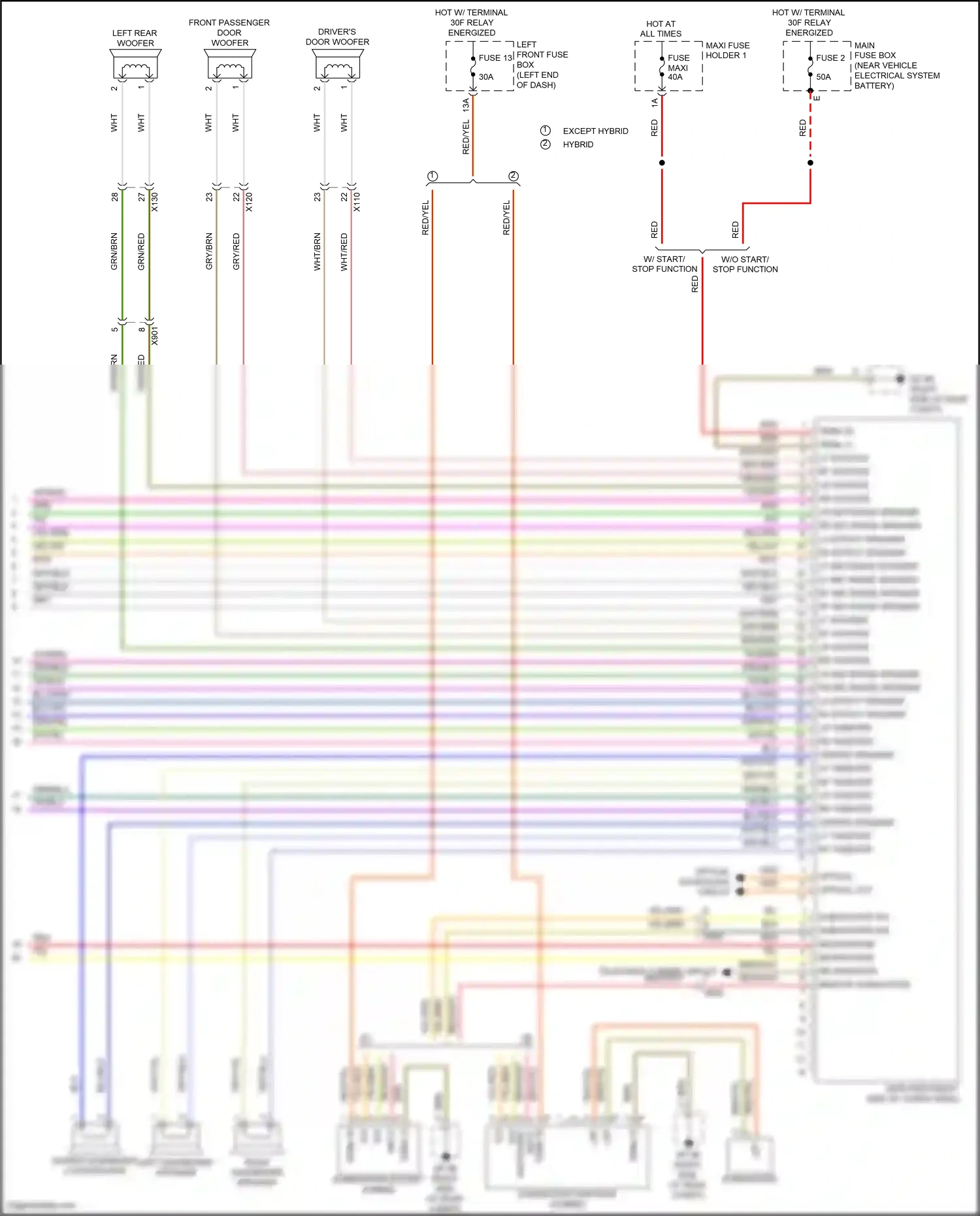 Porsche Cayenne II facelift (2014-2018) (w/o start/ stop function) wiring diagram  (3 of 6)