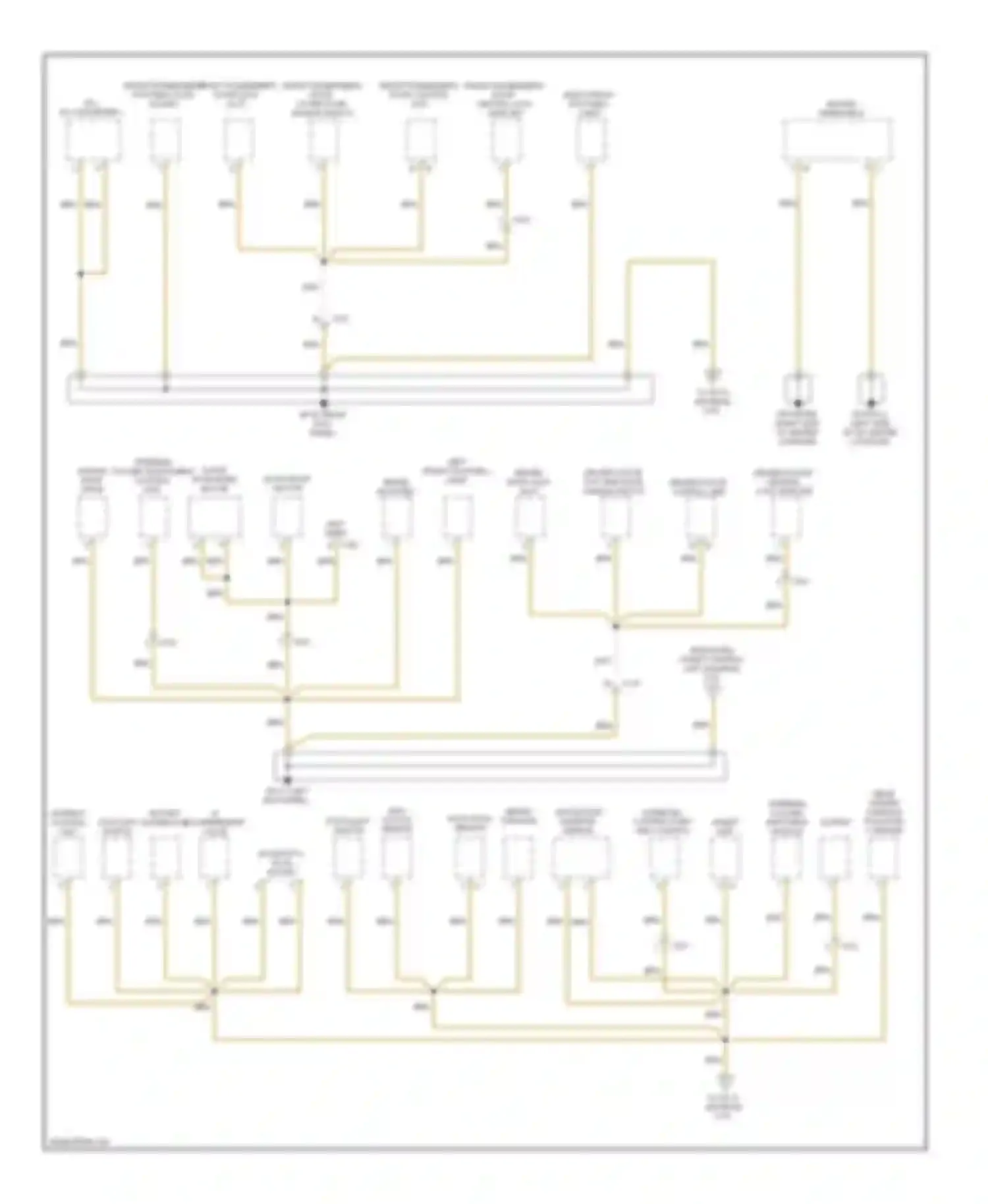 Cayenne Porsche II (2010-2014): Ground distribution circuit (3 of 6)