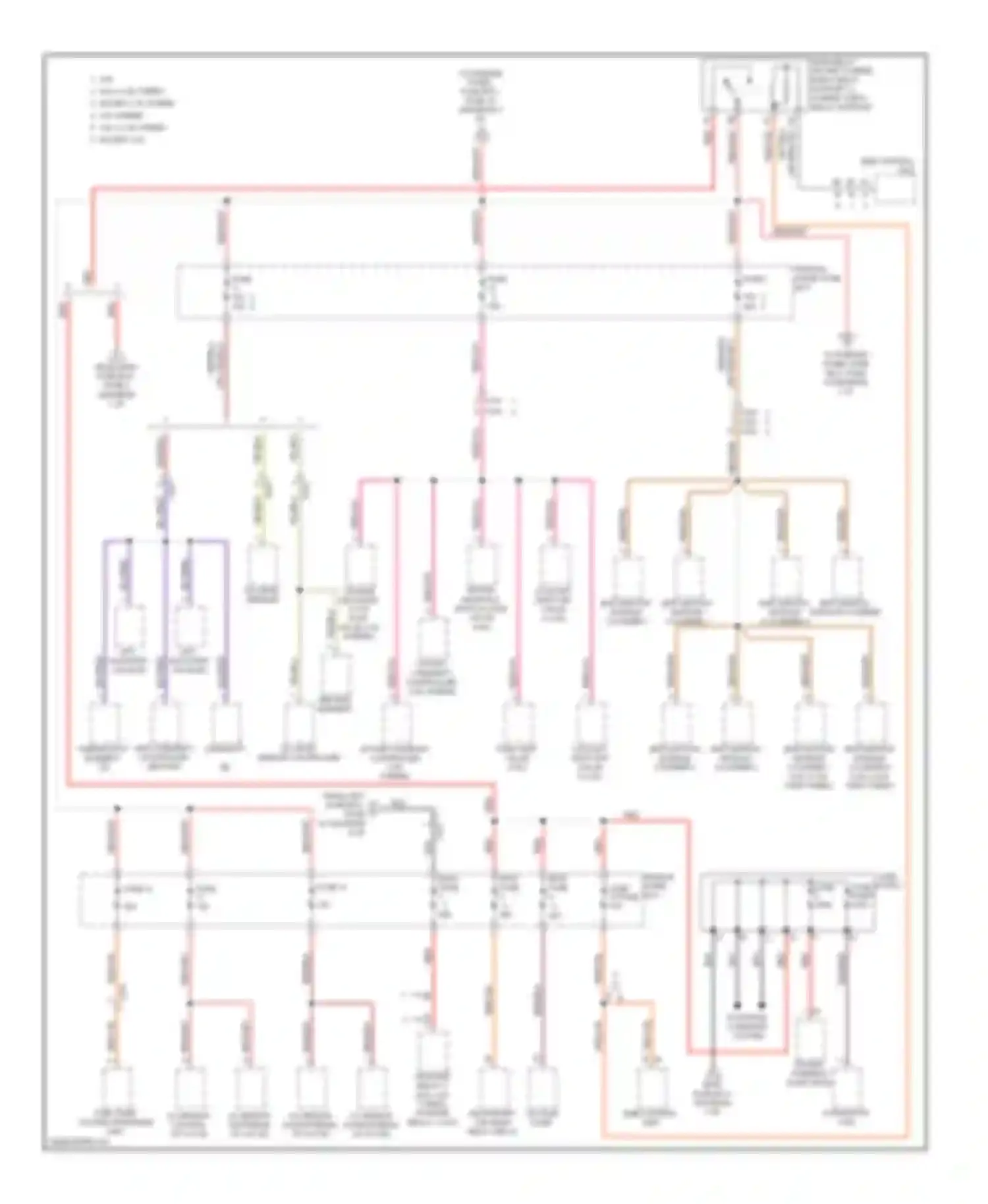 Cayenne Porsche II (2010-2014): Power distribution circuit (2 of 8)