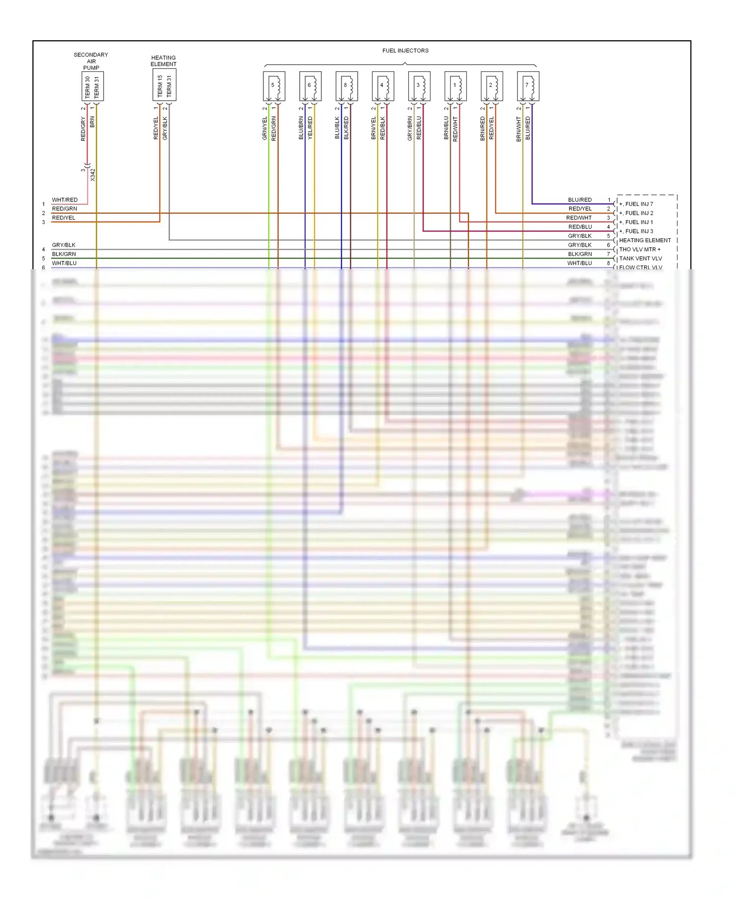 Wiring diagram bar ignition module cylinder 2 for Porsche Cayenne II (2010-2014) (3 of 4)