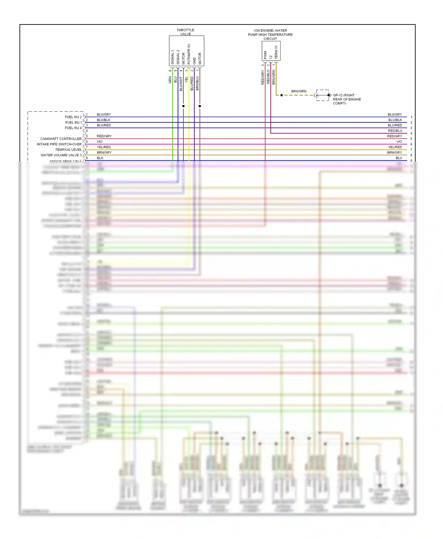 Wiring diagram bar ignition module cylinder 2 for Porsche Cayenne II (2010-2014) (2 of 4)