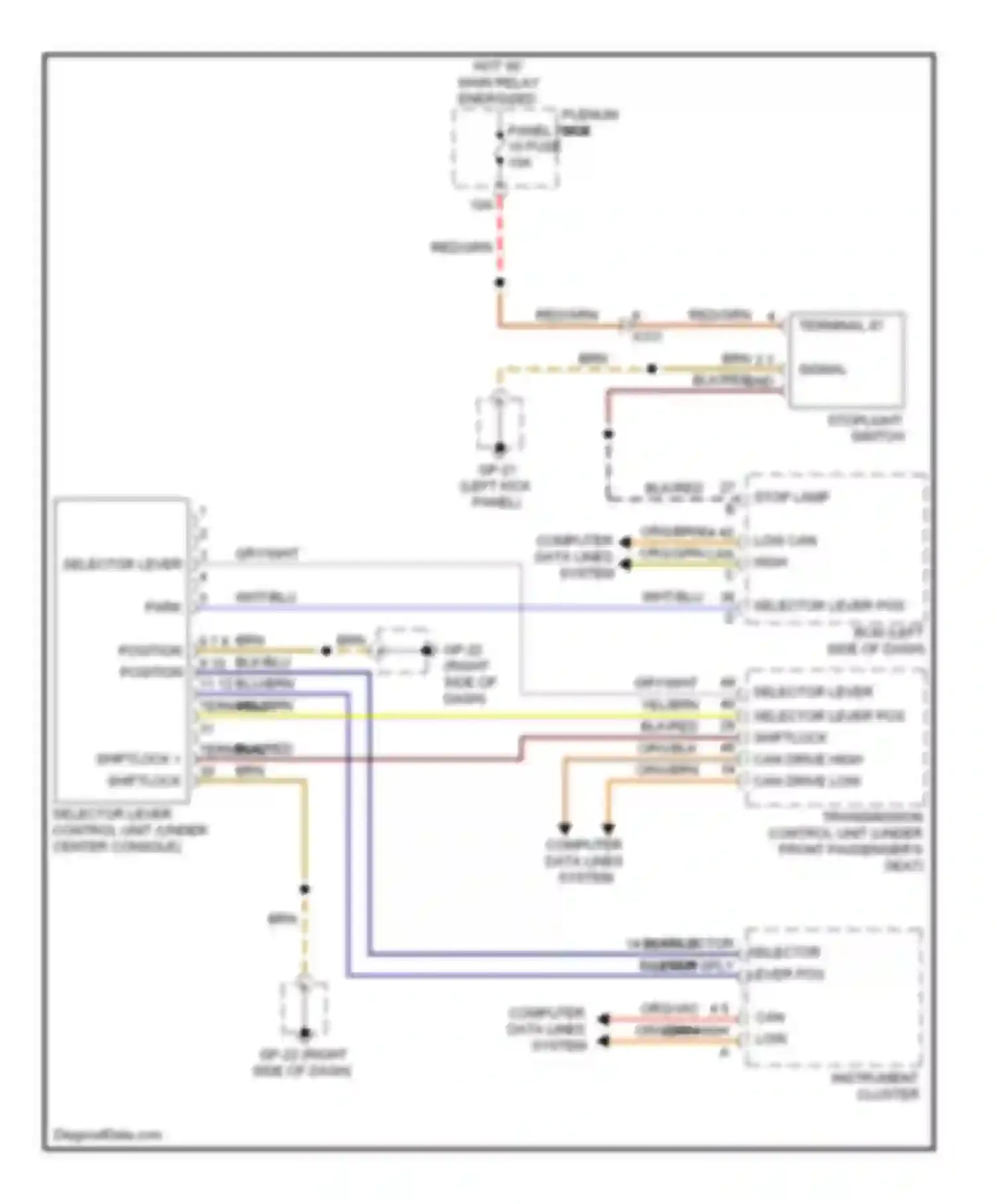 Wiring diagram blu/brn for Porsche Cayenne II (2010-2014) (3 of 5)