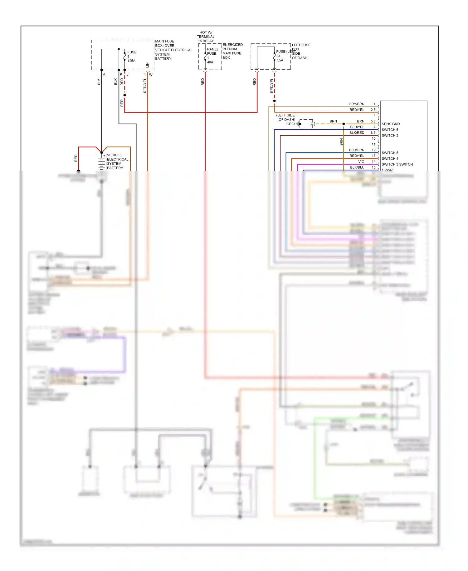 Wiring diagram computer data lines system for Porsche Cayenne II (2010-2014) (51 of 60)