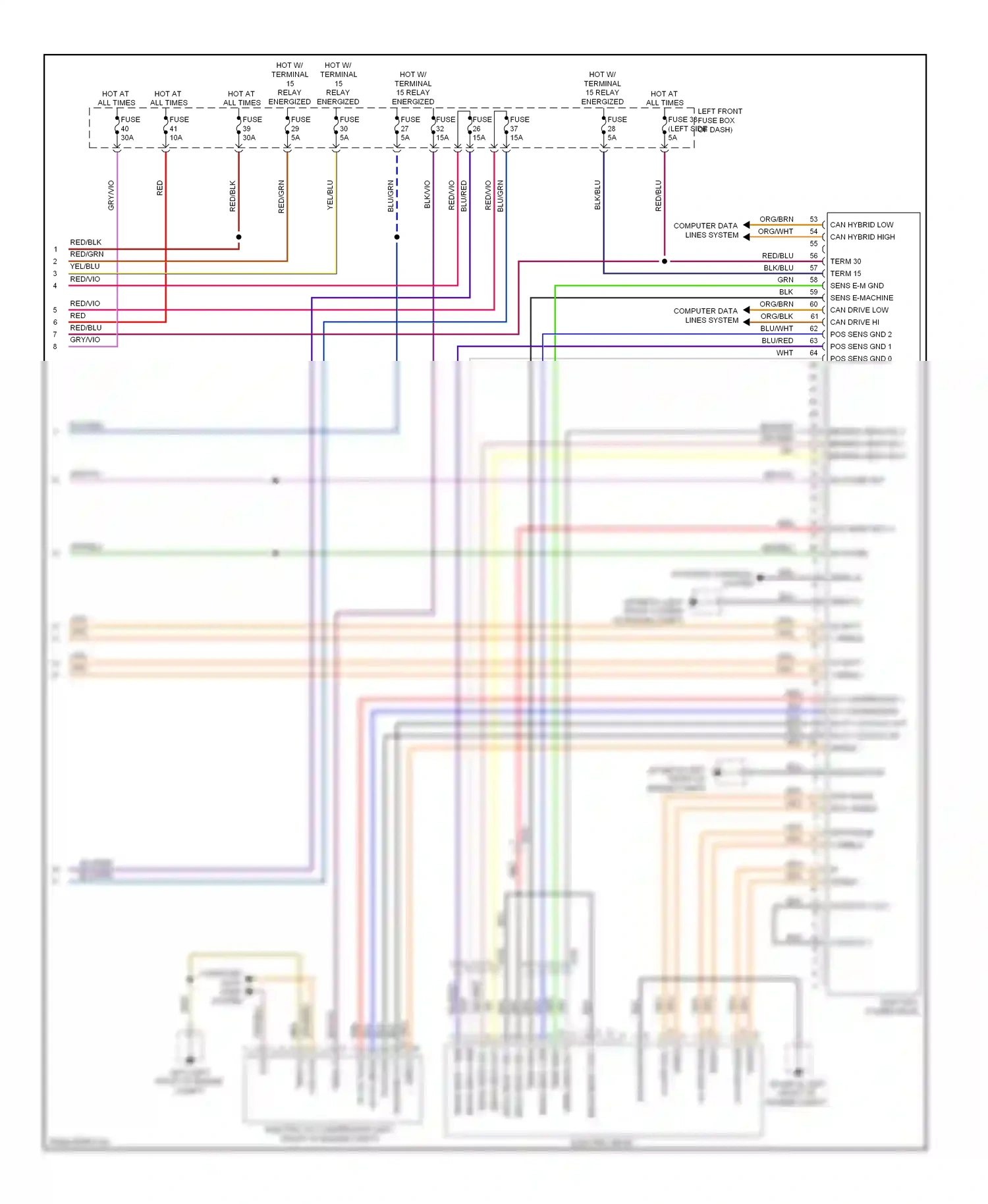 Wiring diagram computer data lines system for Porsche Cayenne II (2010-2014) (15 of 60)