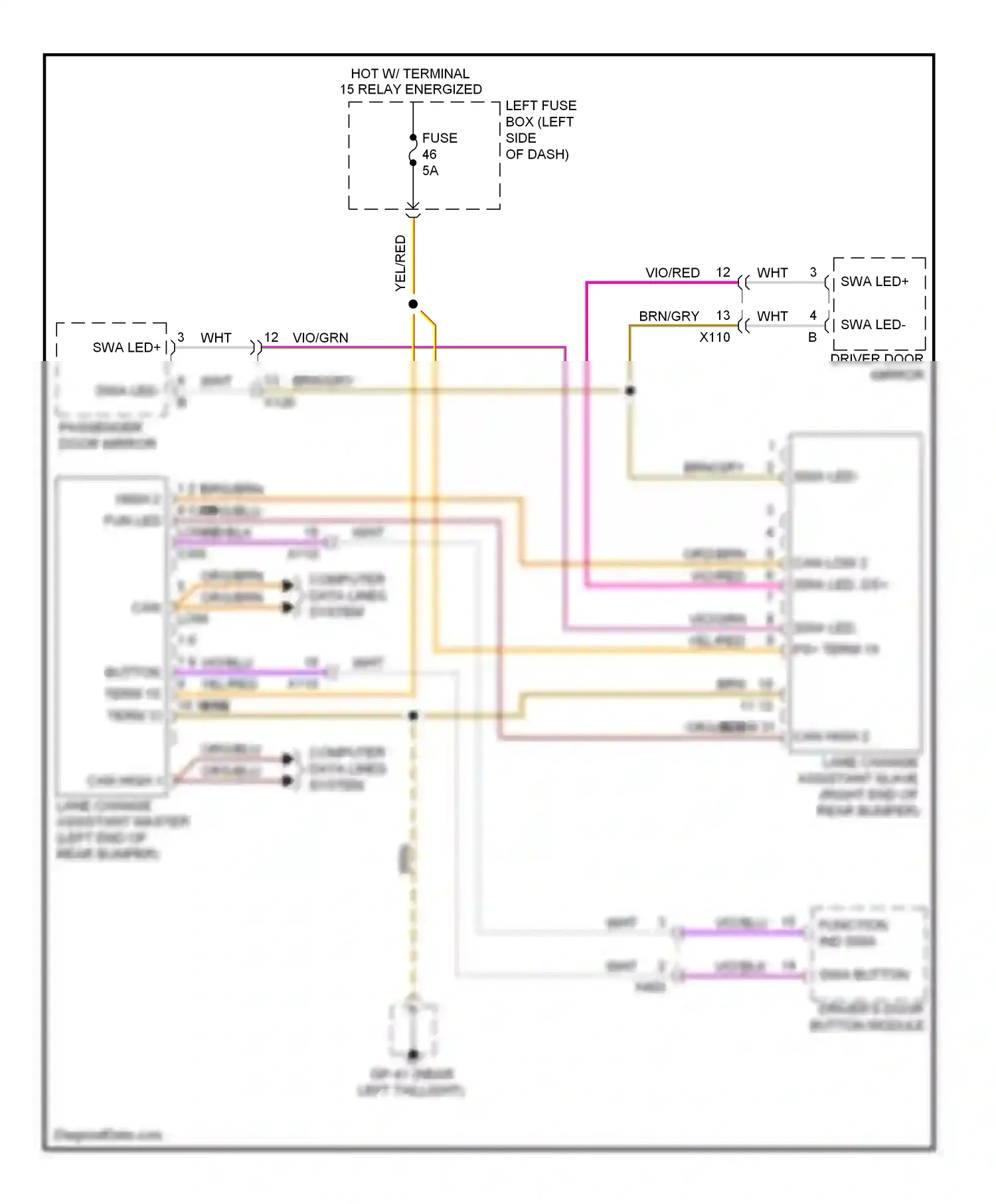 Wiring diagram computer data lines system for Porsche Cayenne II (2010-2014) (32 of 60)