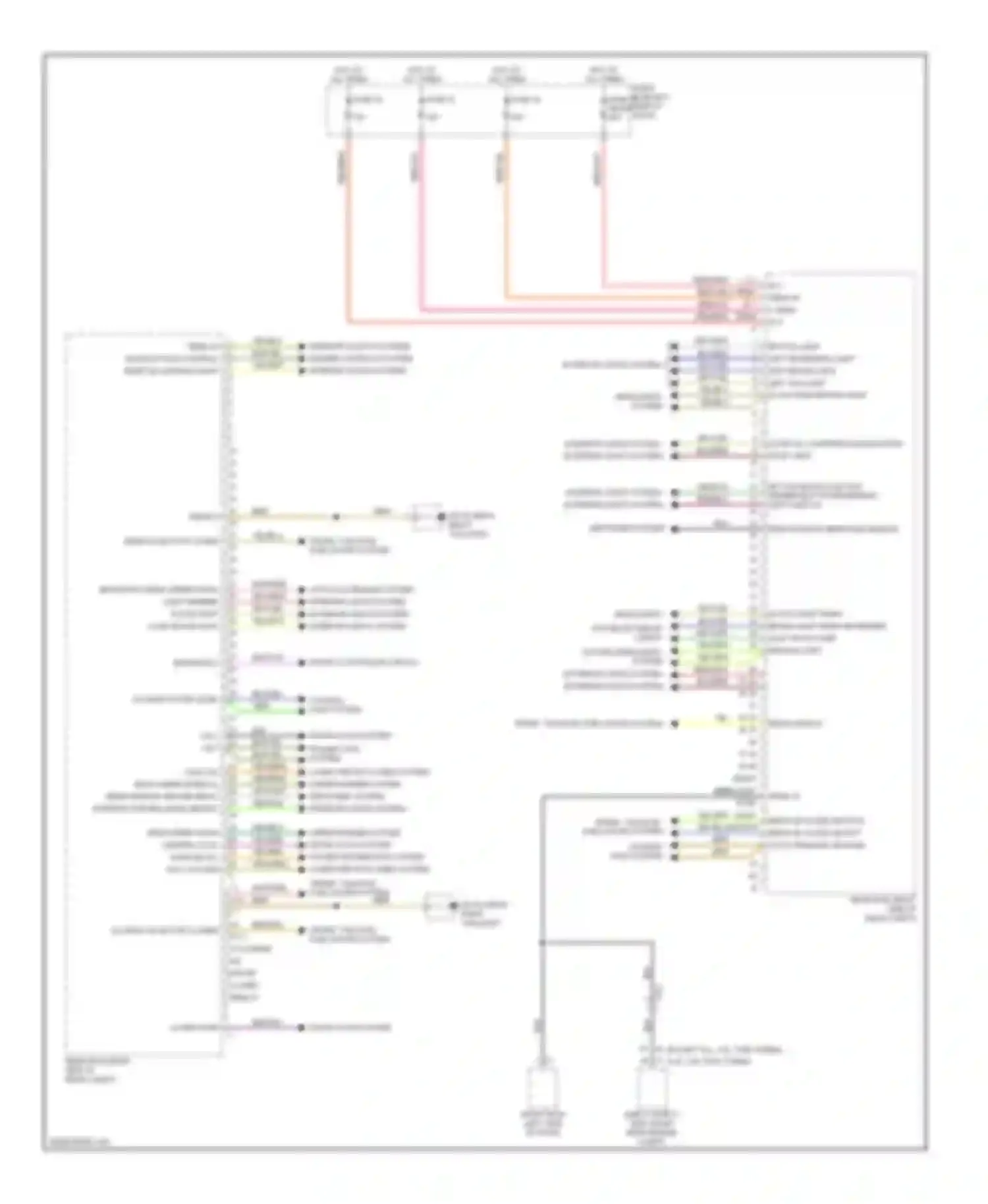 Wiring diagram door locks system for Porsche Cayenne II (2010-2014) (2 of 2)