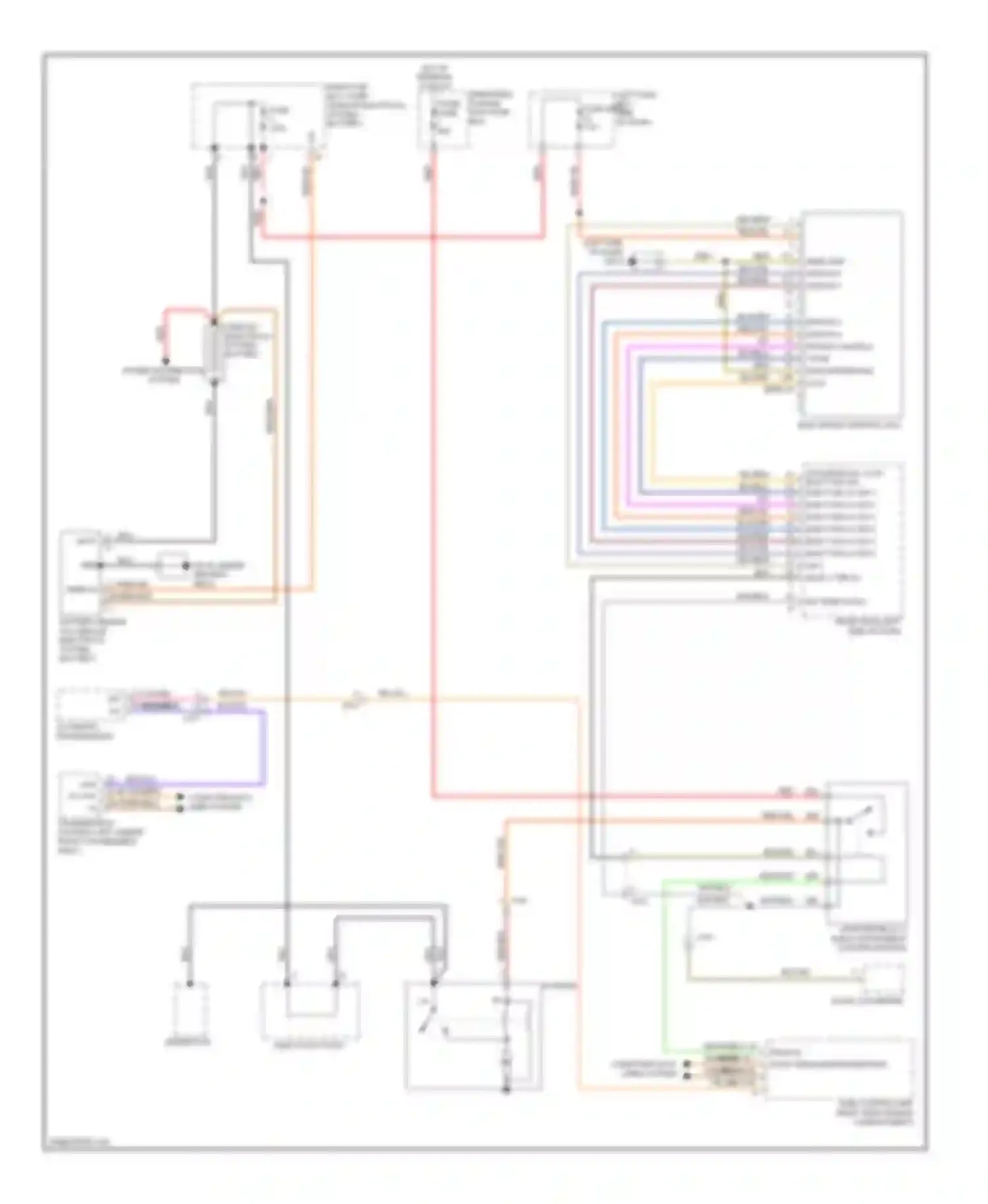 Wiring diagram hot w/ terminal 15 relay energized plenum panel maxi fuse fuse box for Porsche Cayenne II (2010-2014) (2 of 3)