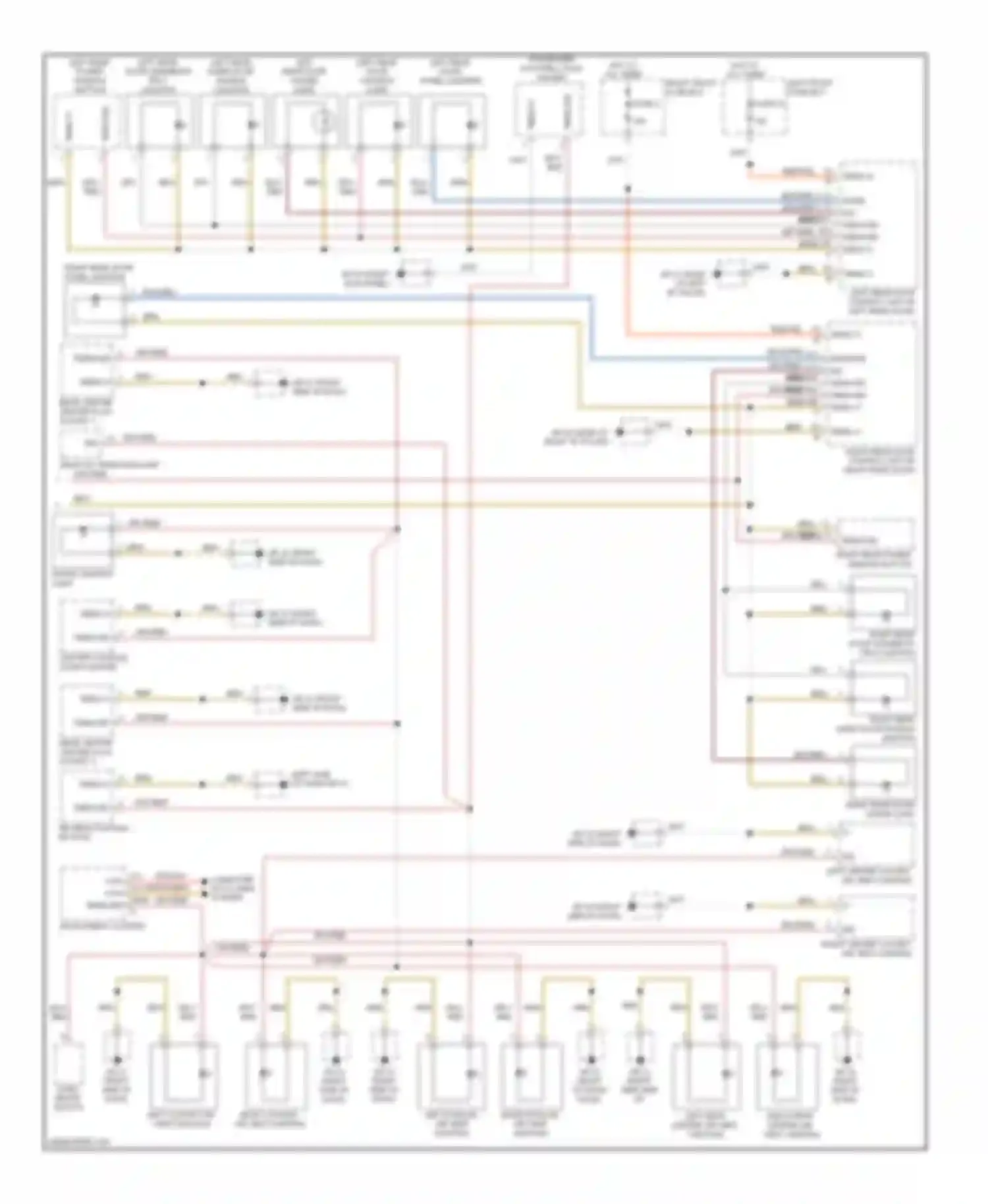 Wiring diagram left cockpit air vent lighting for Porsche Cayenne II (2010-2014) (2 of 2)