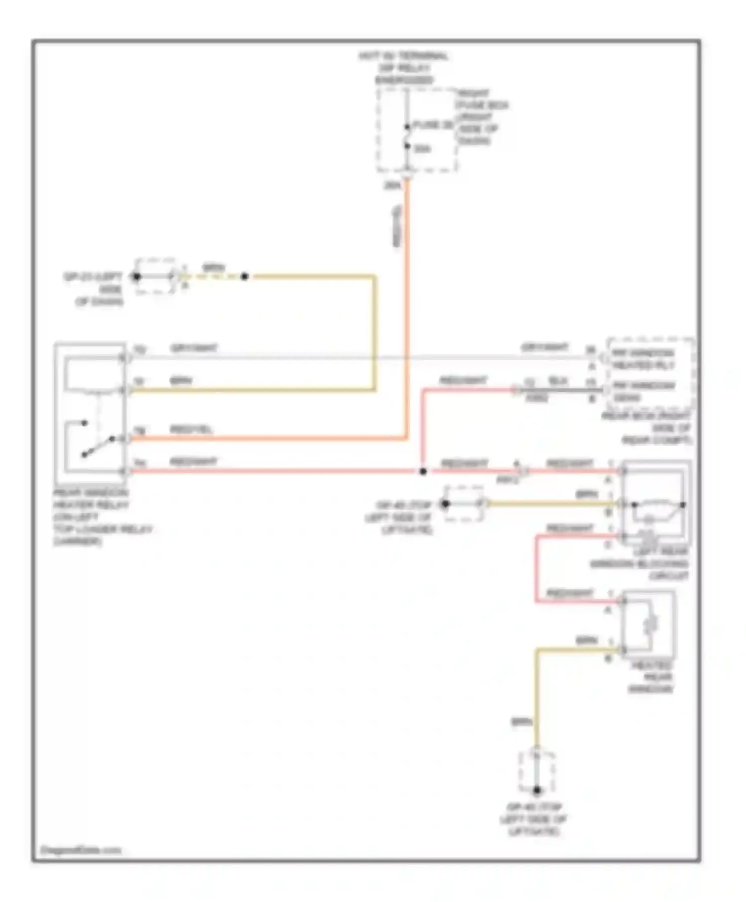 Wiring diagram red/yel for Porsche Cayenne II (2010-2014) (14 of 90)