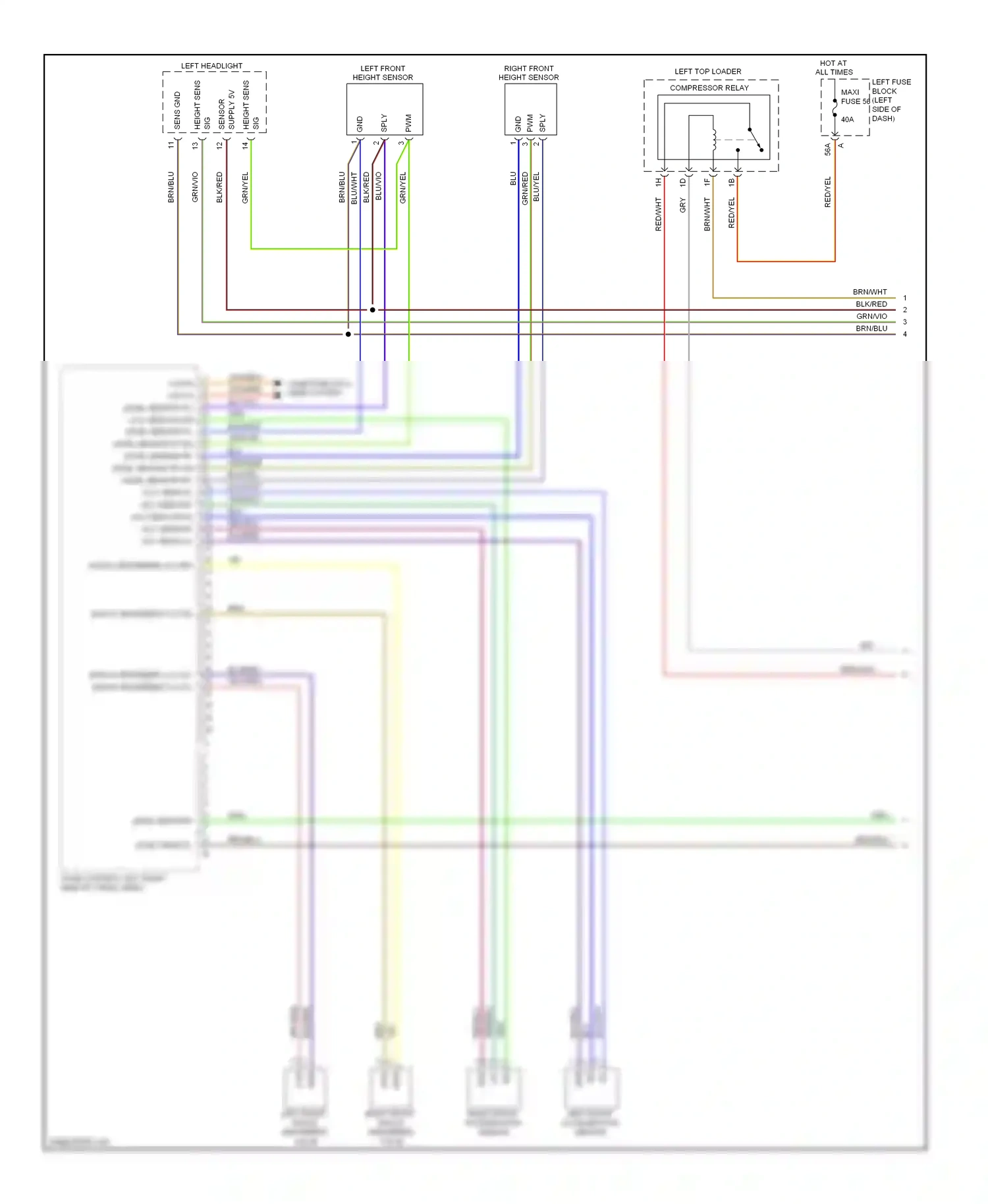 Porsche Cayenne II (2010-2014) sensor wiring diagram  (1 of 1)