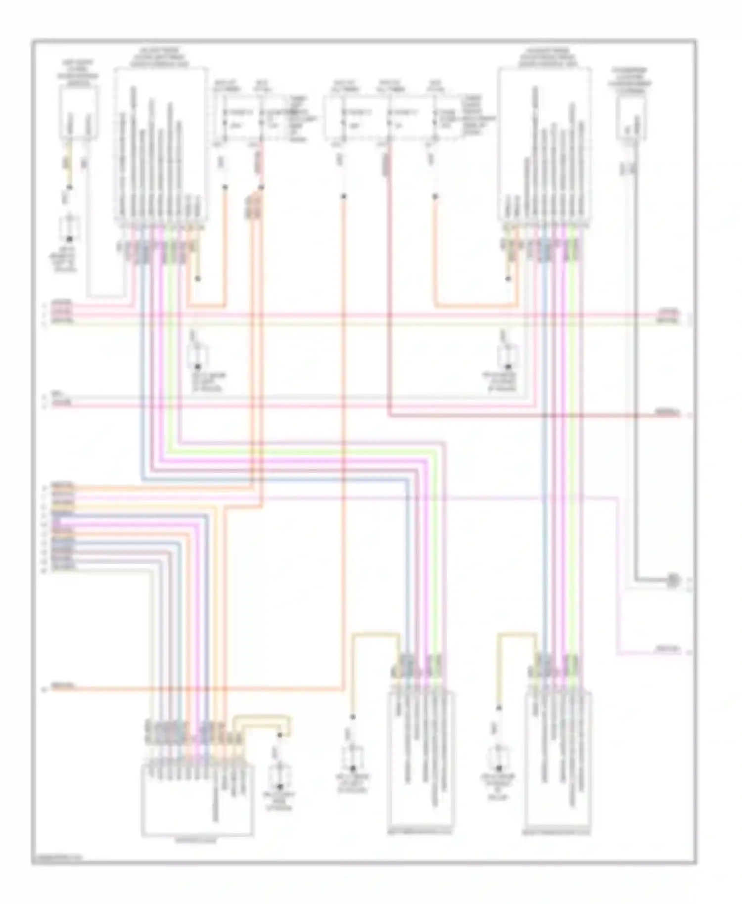 Wiring diagram withdrawal lock for Porsche Cayenne II (2010-2014) (1 of 2)