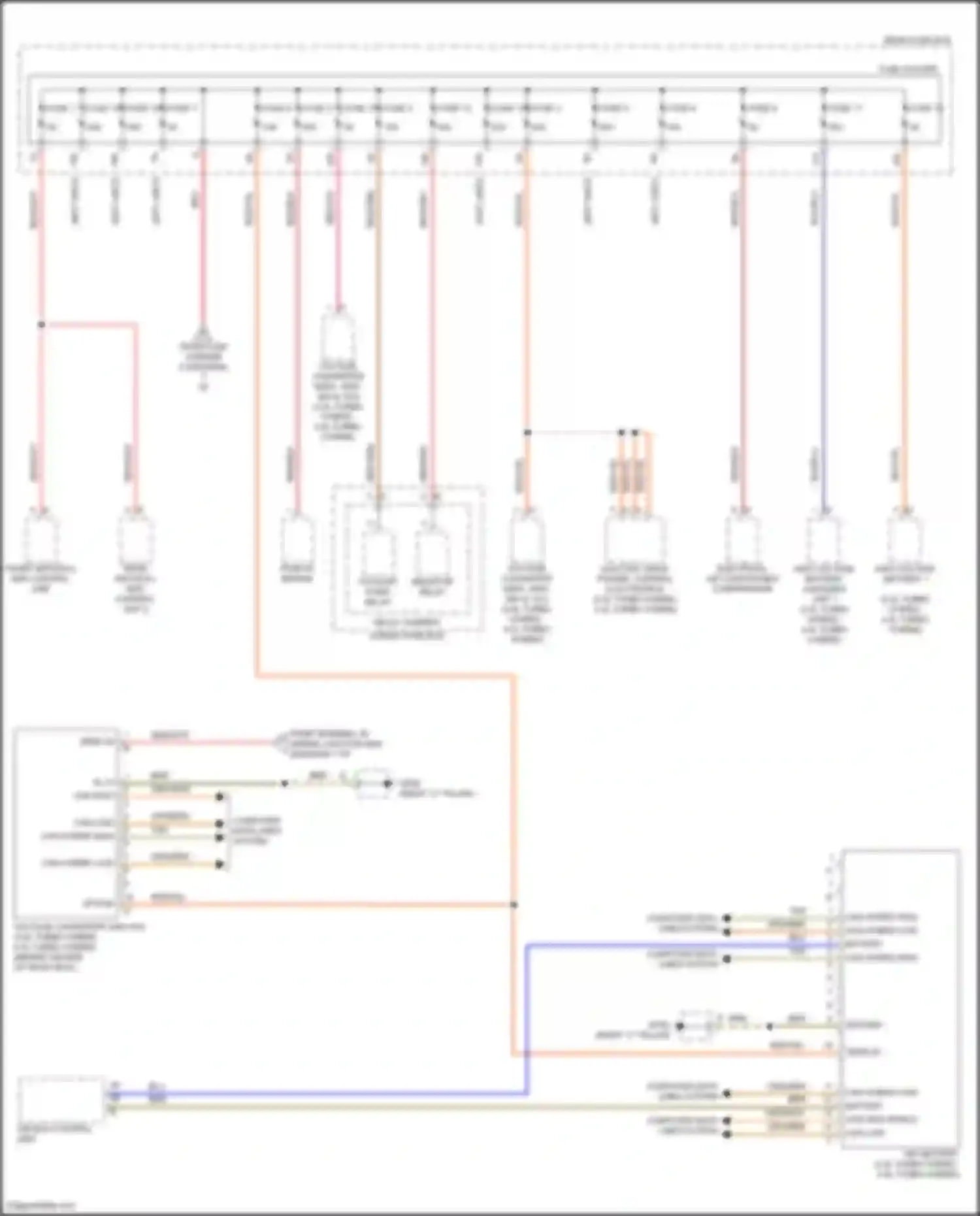 Wiring diagram 3.0l turbo hybrid 4.0l turbo hybrid for Porsche Cayenne III facelift (2023-2024) (2 of 3)