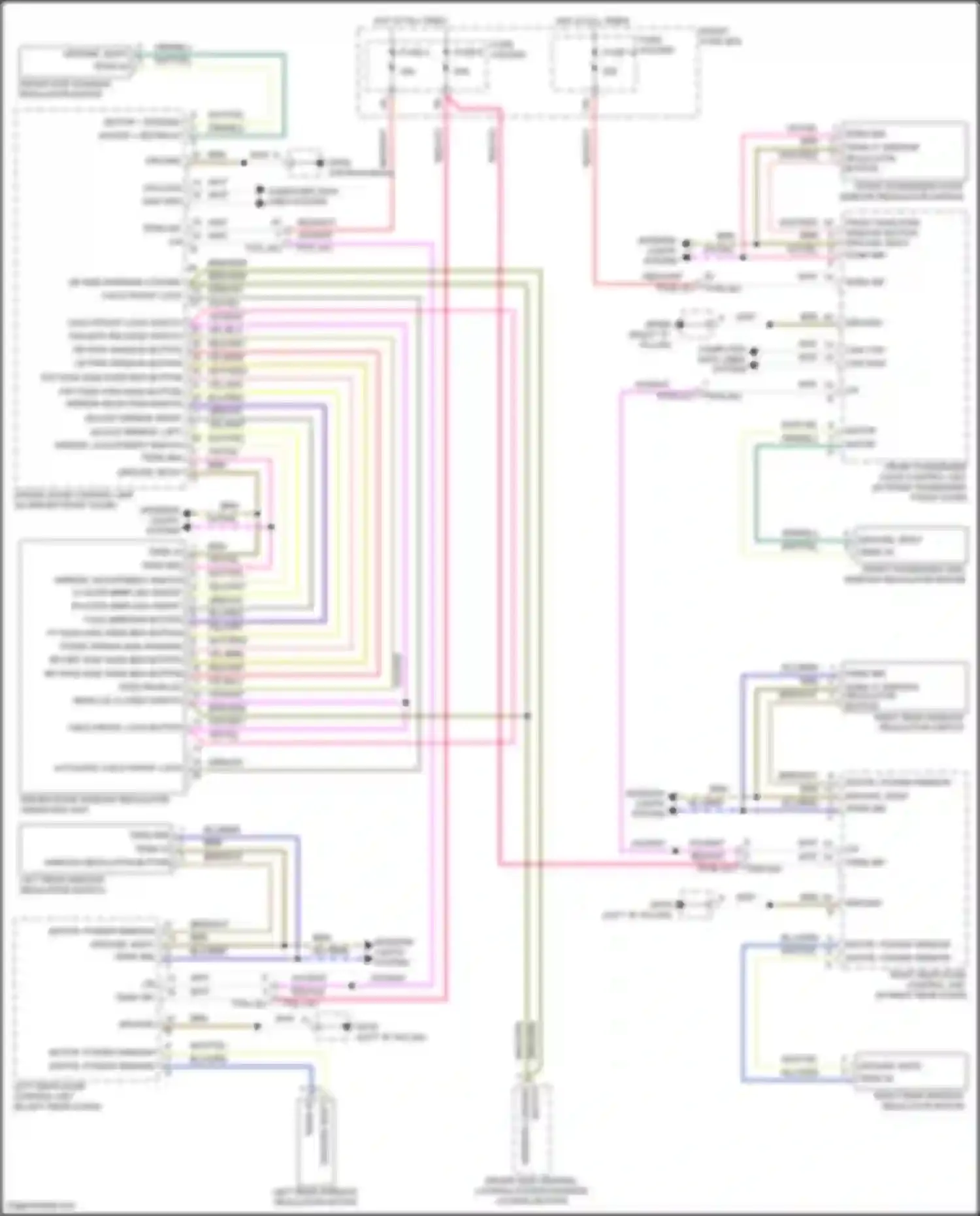 Wiring diagram driver door window regulator operating unit for Porsche Cayenne III facelift (2023-2024) (4 of 4)