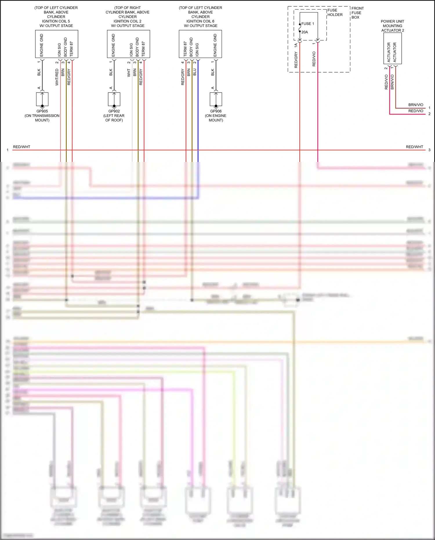 Porsche Cayenne III facelift (2023-2024) engine gnd wiring diagram  (2 of 12)