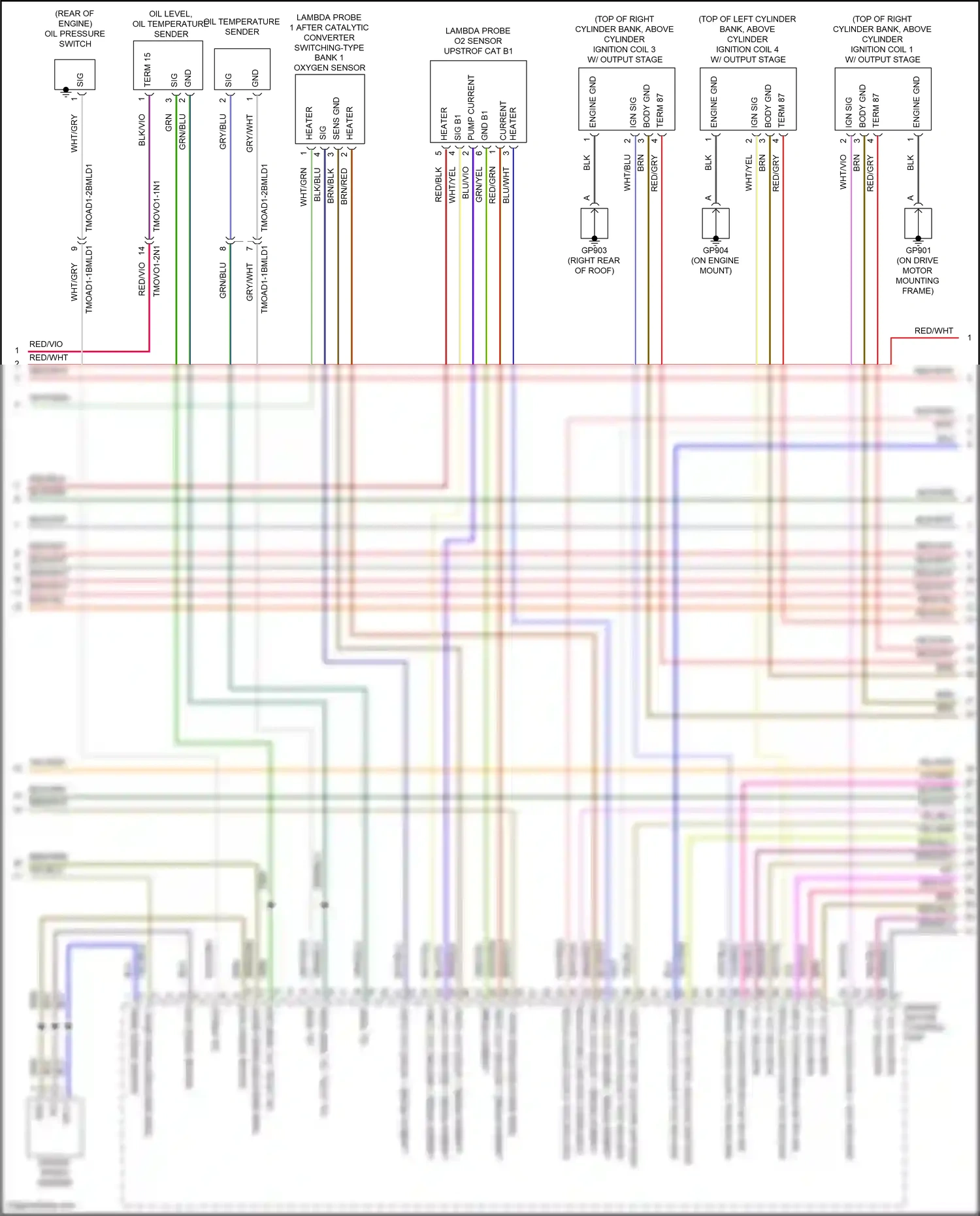Porsche Cayenne III facelift (2023-2024) engine speed sender wiring diagram  (1 of 6)