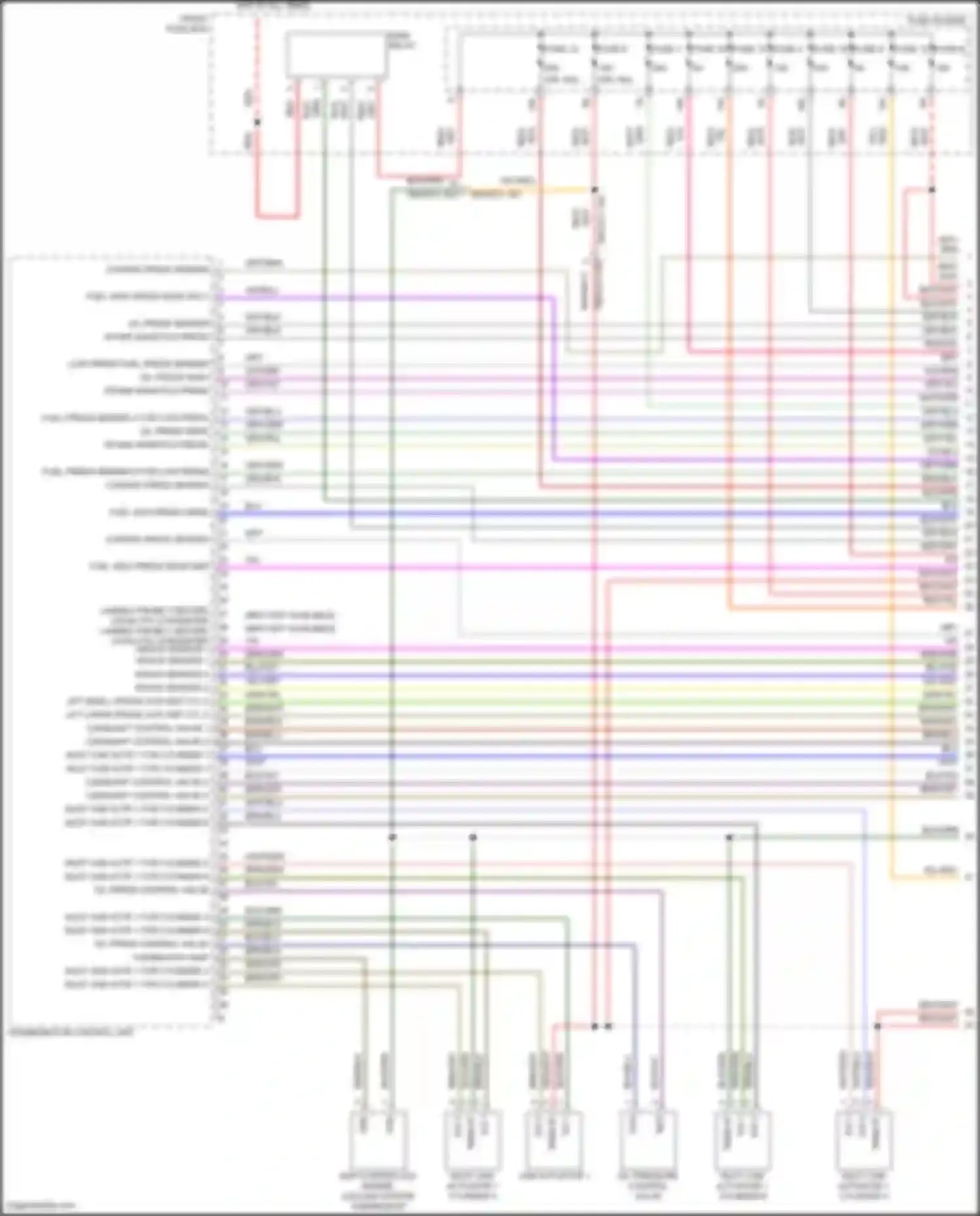 Wiring diagram inlet cam actr 1 for cylinder 5 for Porsche Cayenne III facelift (2023-2024) (1 of 2)