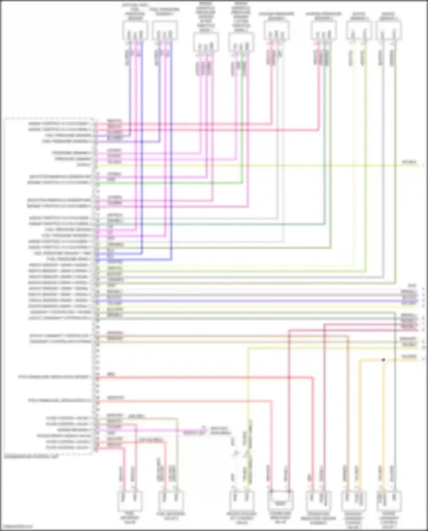 Wiring diagram knock sensor 2 bank 2 signal 1 for Porsche Cayenne III facelift (2023-2024) (1 of 2)