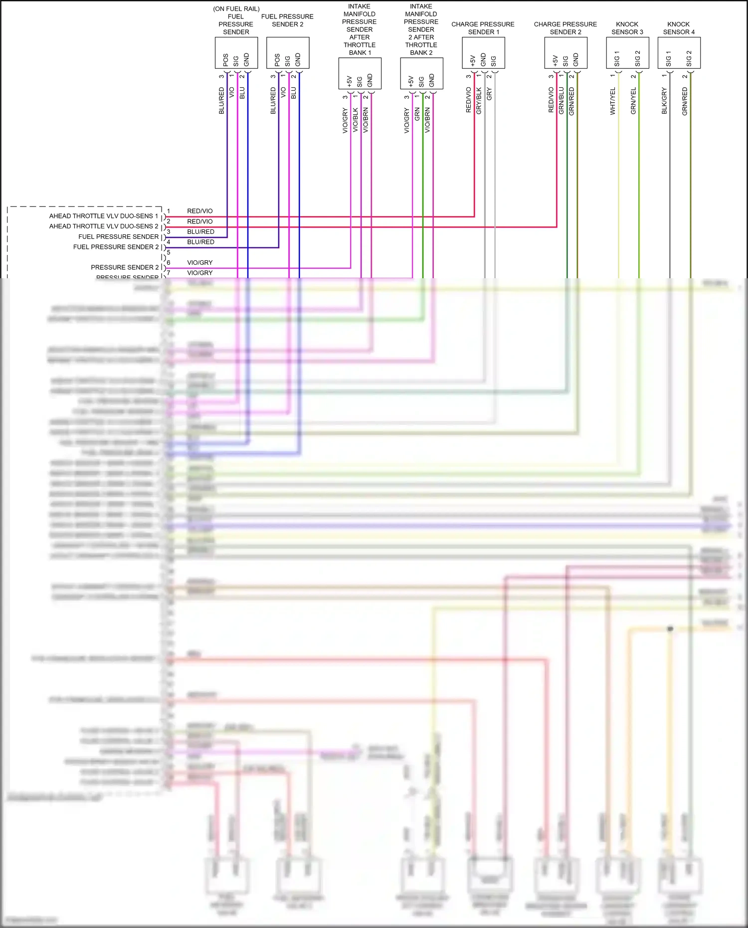 Porsche Cayenne III facelift (2023-2024) knock sensor 3 wiring diagram  (1 of 4)