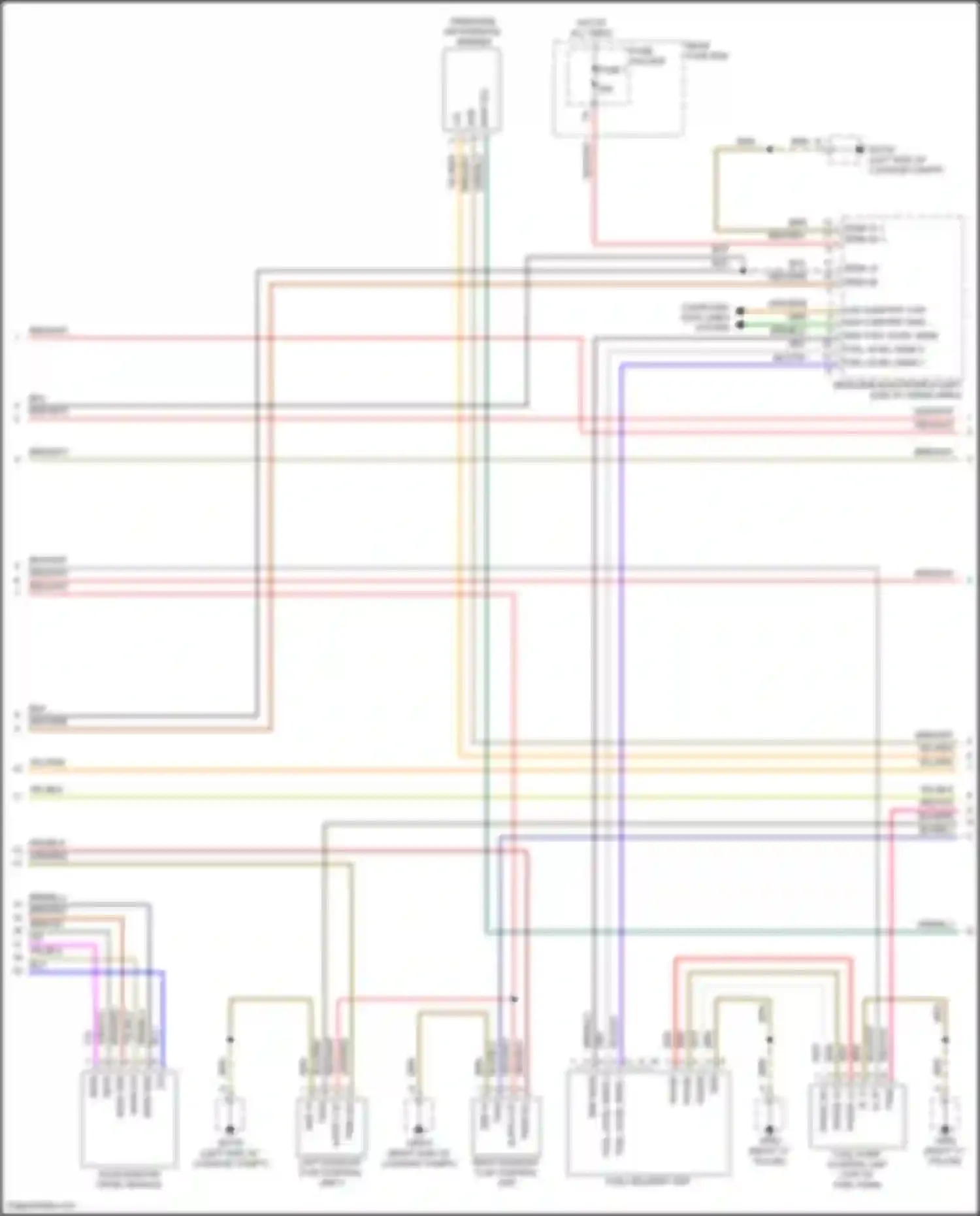 Wiring diagram left exhaust flap control unit 2 for Porsche Cayenne III facelift (2023-2024) (2 of 3)