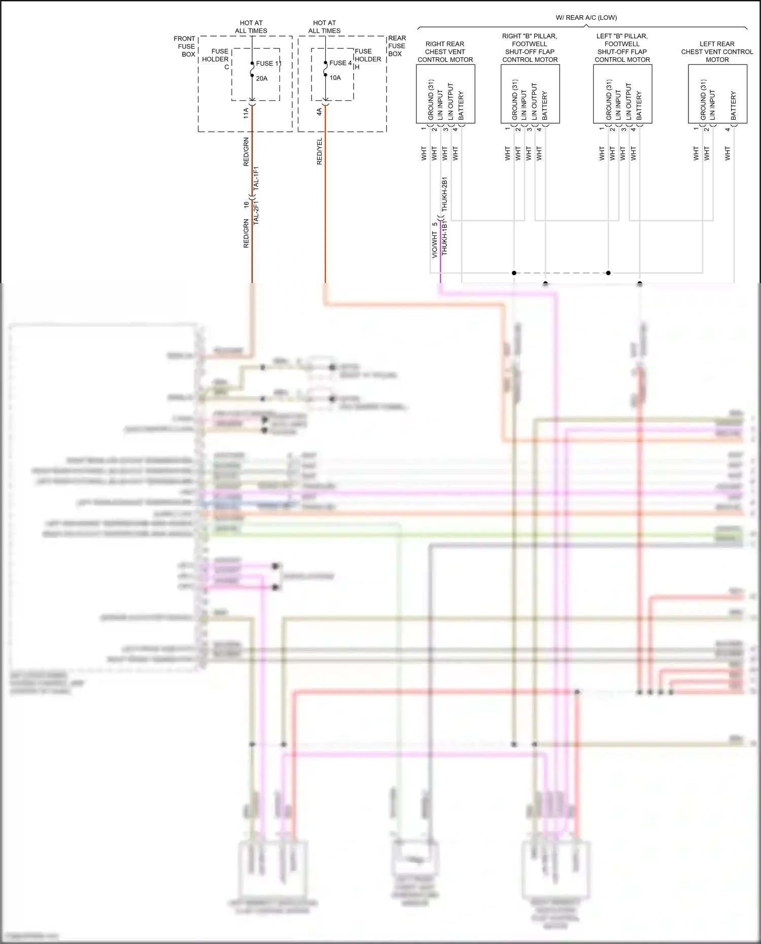 Porsche Cayenne III facelift (2023-2024) left front chest vent temperature sensor wiring diagram  (1 of 1)