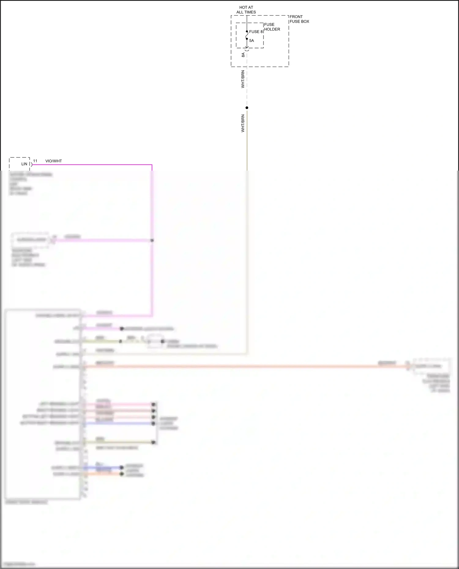 Porsche Cayenne III facelift (2023-2024) left reading light wiring diagram  (1 of 1)