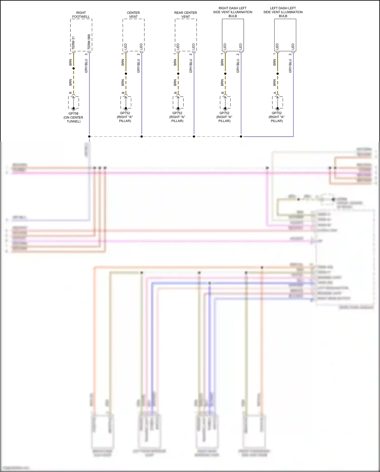 Porsche Cayenne III facelift (2023-2024) left rear button wiring diagram  (1 of 1)