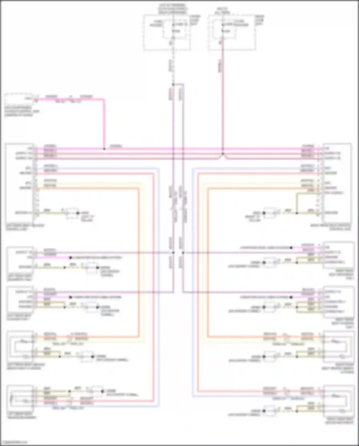 Wiring diagram left rear seat heated backrest for Porsche Cayenne III facelift (2023-2024) (2 of 2)