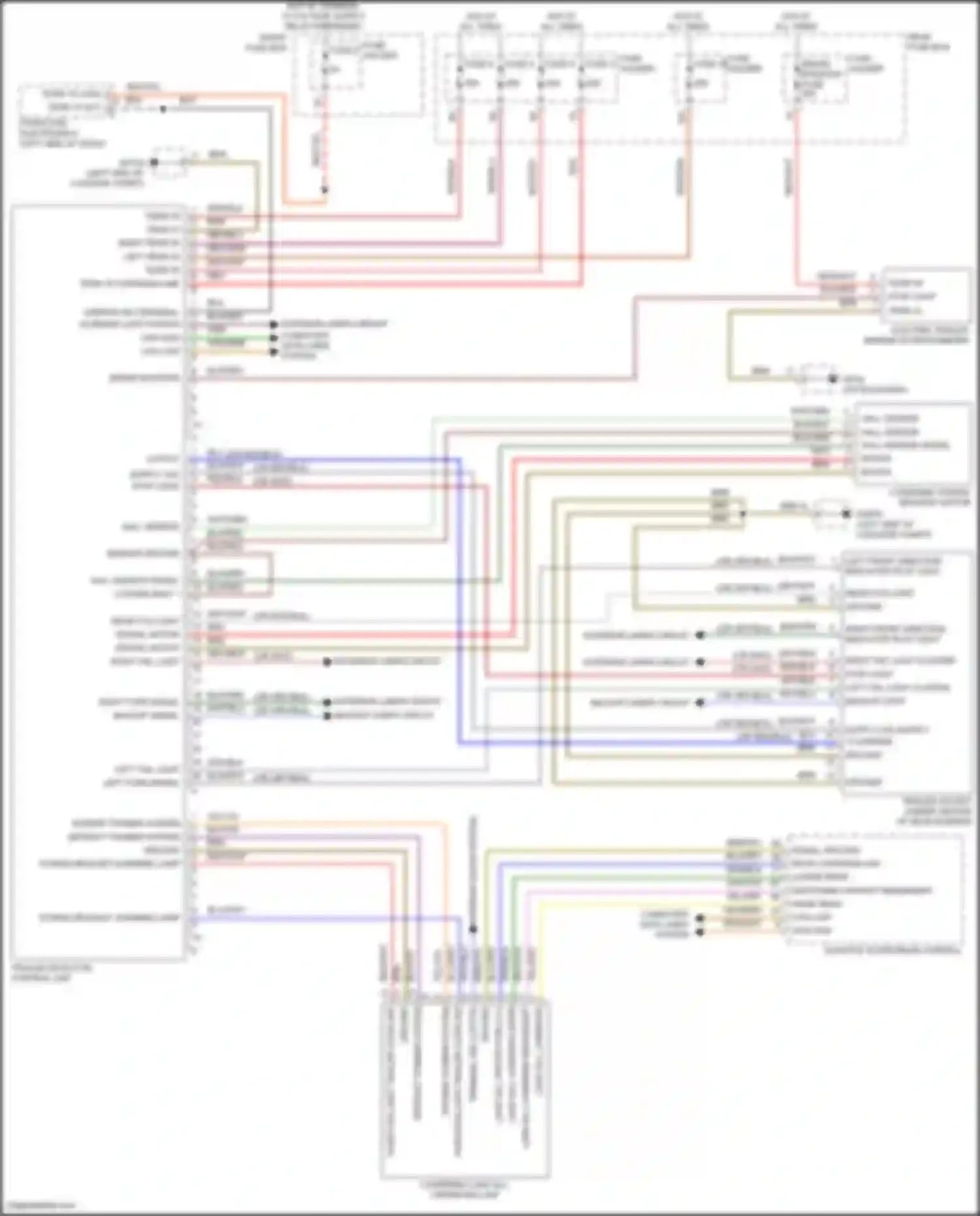Wiring diagram left tail light cluster for Porsche Cayenne III facelift (2023-2024) (3 of 3)