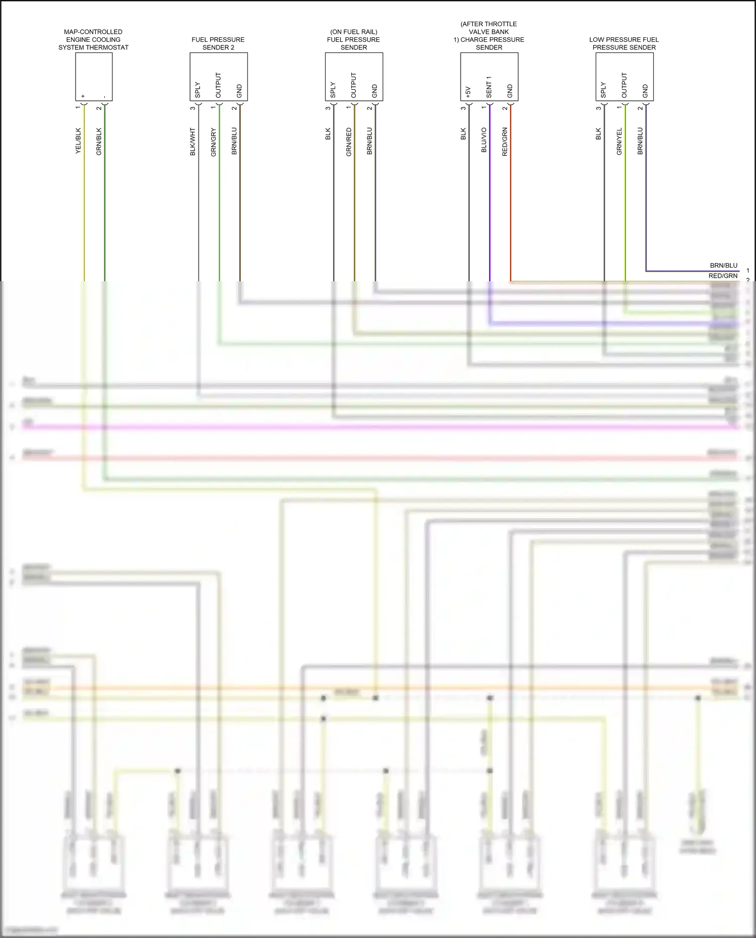 Porsche Cayenne III facelift (2023-2024) map-controlled engine cooling system thermostat wiring diagram  (9 of 11)