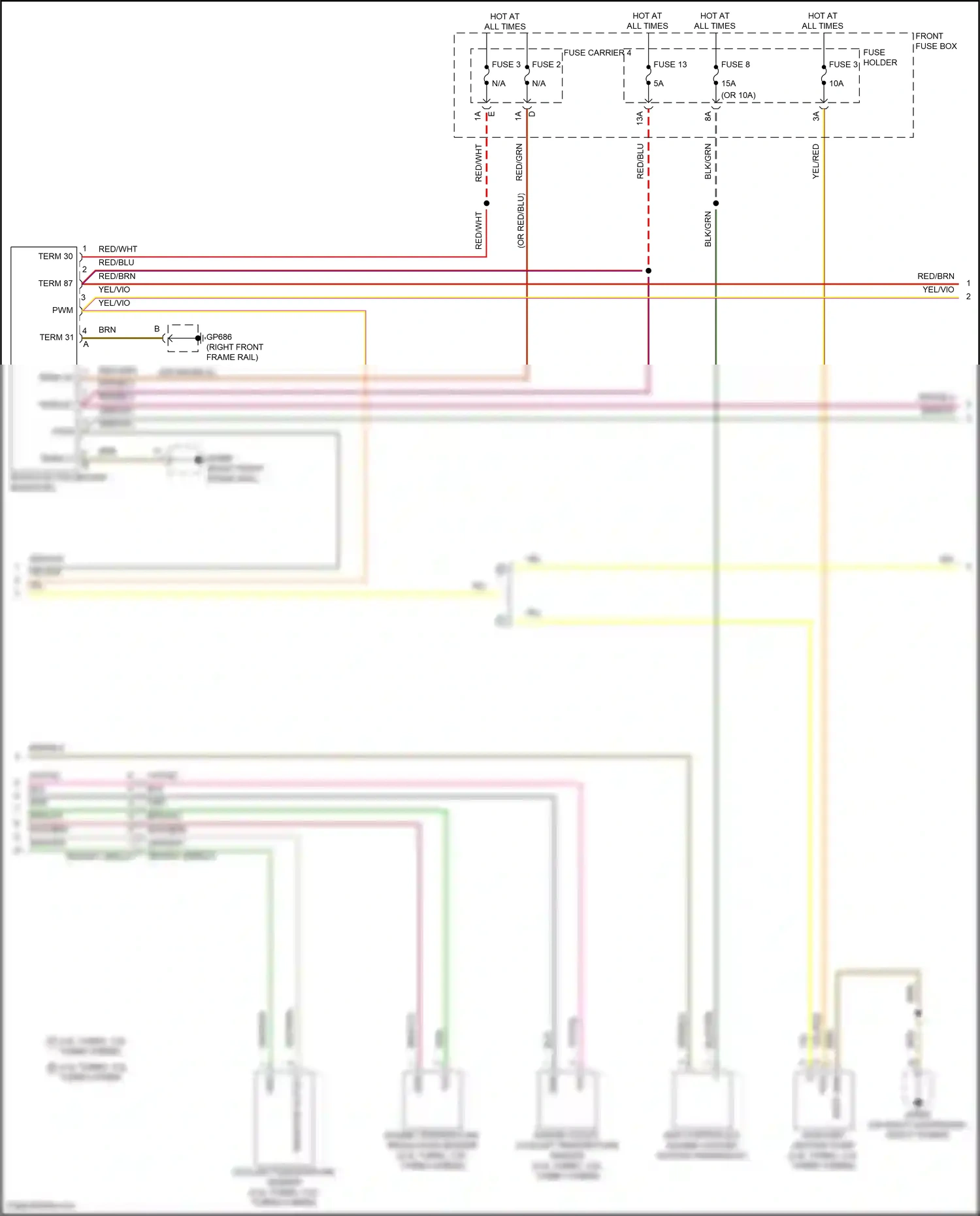 Porsche Cayenne III facelift (2023-2024) map-controlled engine cooling system thermostat wiring diagram  (5 of 11)