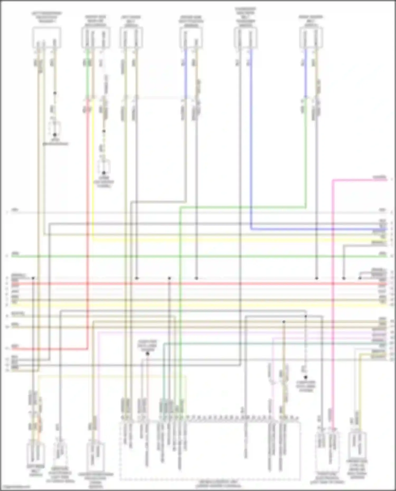 Wiring diagram passenger side rear belt tensioner igniter for Porsche Cayenne III facelift (2023-2024) (1 of 1)
