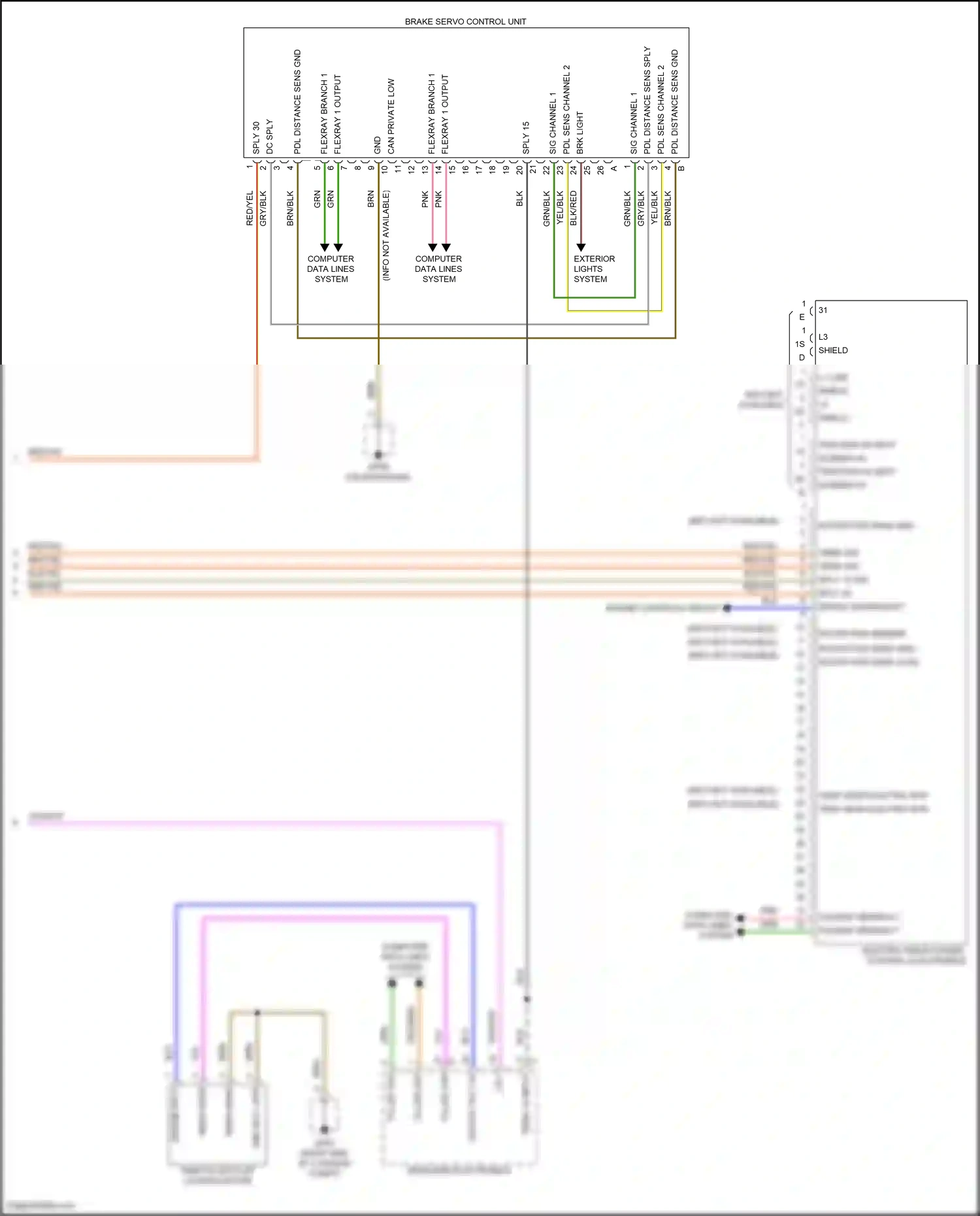 Porsche Cayenne III facelift (2023-2024) rear-end electronics wiring diagram  (10 of 13)