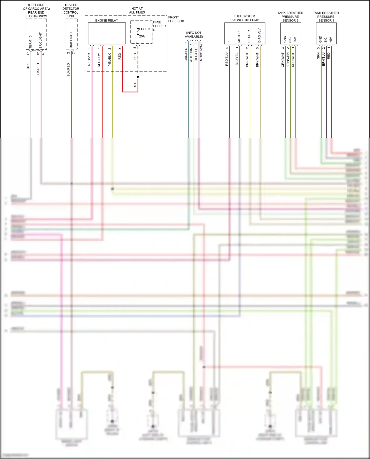 Porsche Cayenne III facelift (2023-2024) rear-end electronics wiring diagram  (11 of 13)