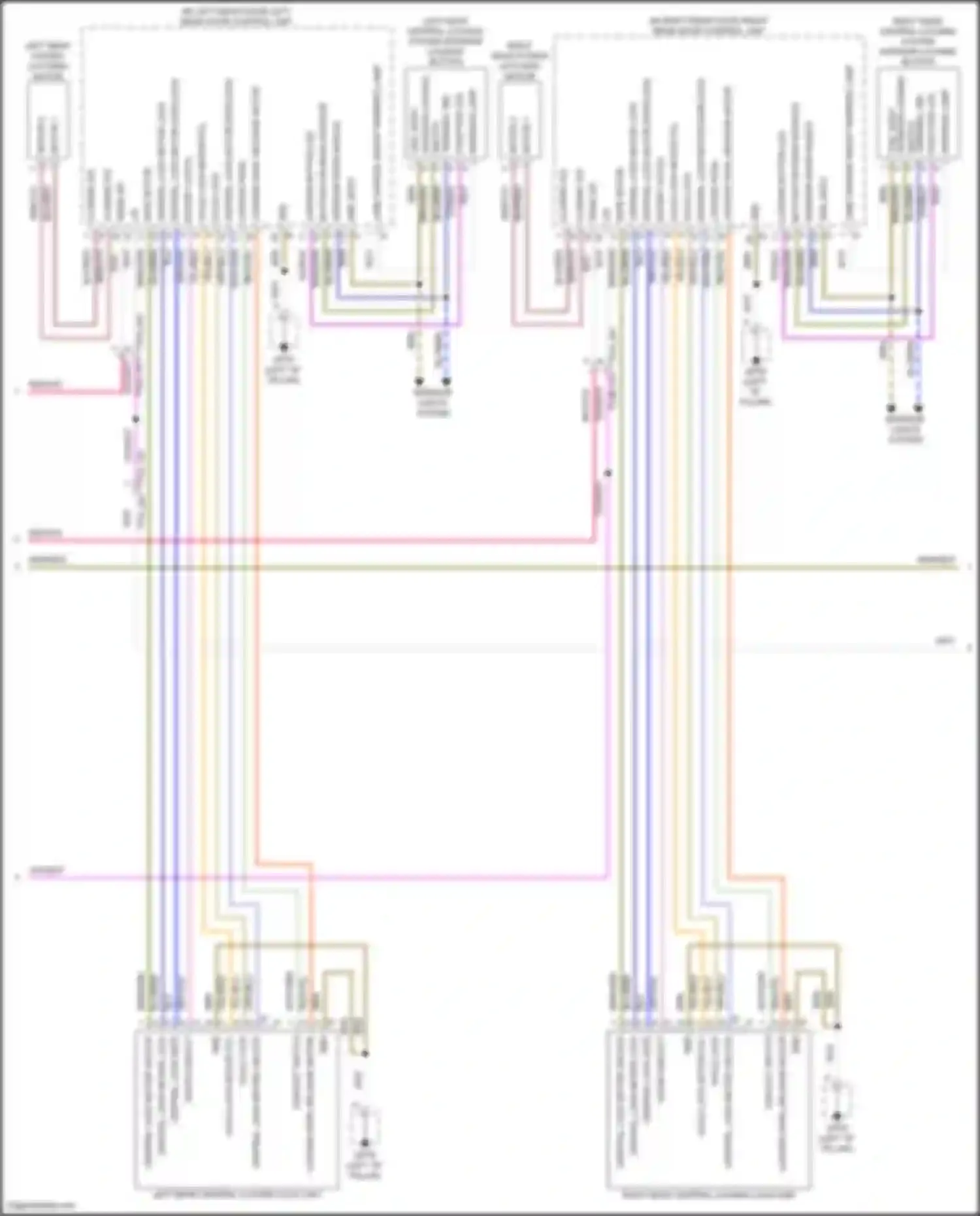 Wiring diagram right rear central locking system interior locking button for Porsche Cayenne III facelift (2023-2024) (1 of 3)