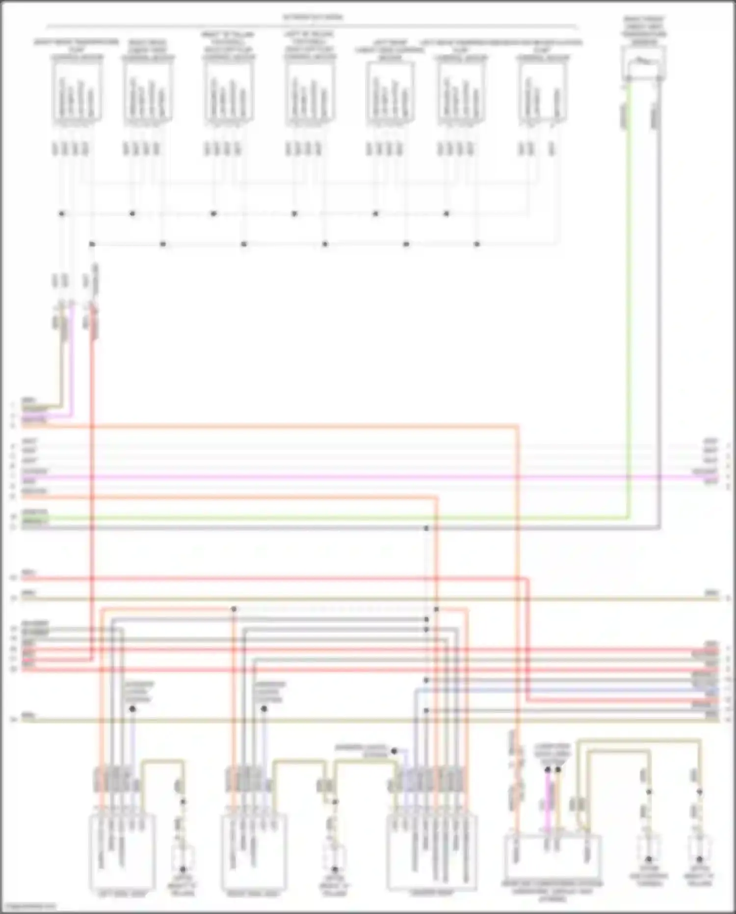 Wiring diagram right rear chest vent control motor for Porsche Cayenne III facelift (2023-2024) (2 of 2)