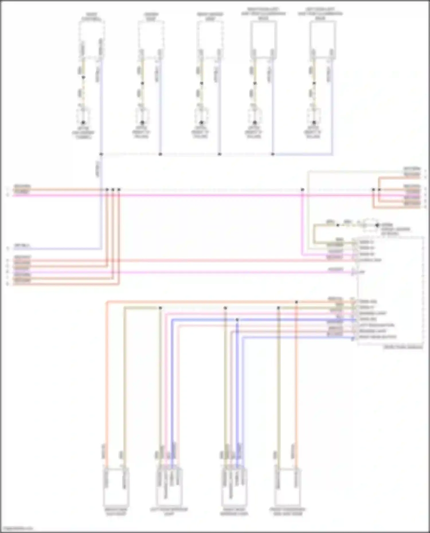 Wiring diagram right rear interior light for Porsche Cayenne III facelift (2023-2024) (1 of 1)