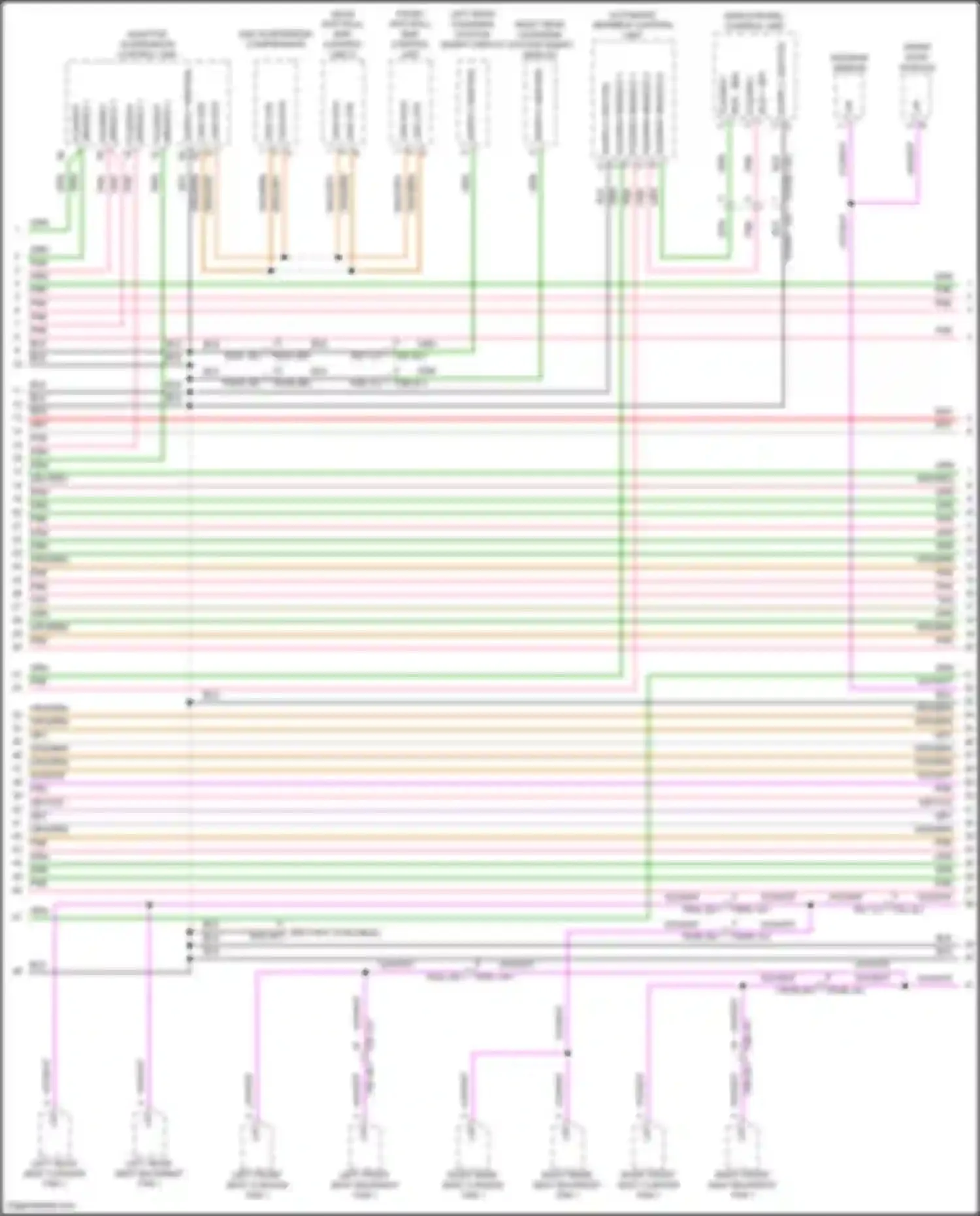 Wiring diagram right rear seat backrest fan 1 for Porsche Cayenne III facelift (2023-2024) (1 of 4)