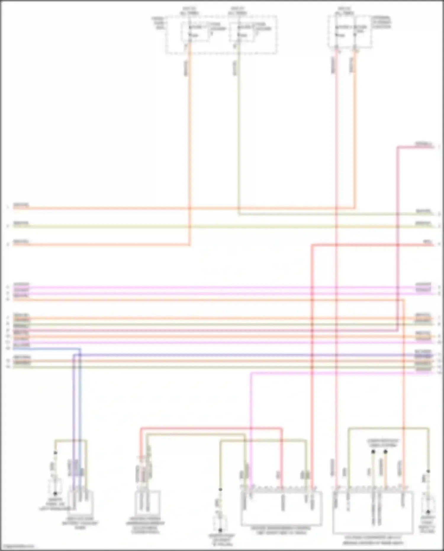 Cayenne Porsche III (2017-2023): Wiring diagram engine performance 4.0l turbo hybrid, hybrid system circuit (4 of 5)
