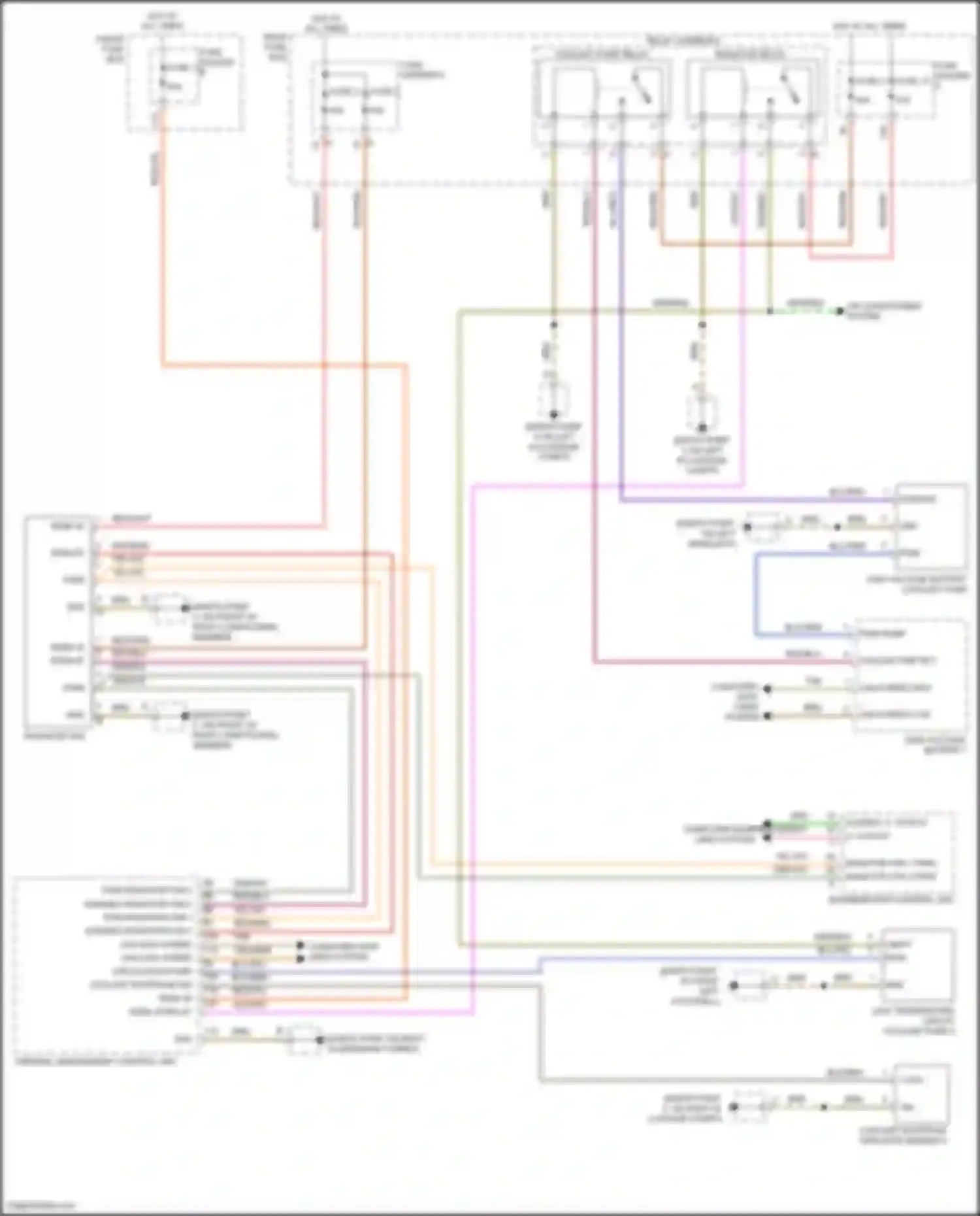 Wiring diagram coolant pump relay for Porsche Cayenne III (2017-2023) (1 of 4)