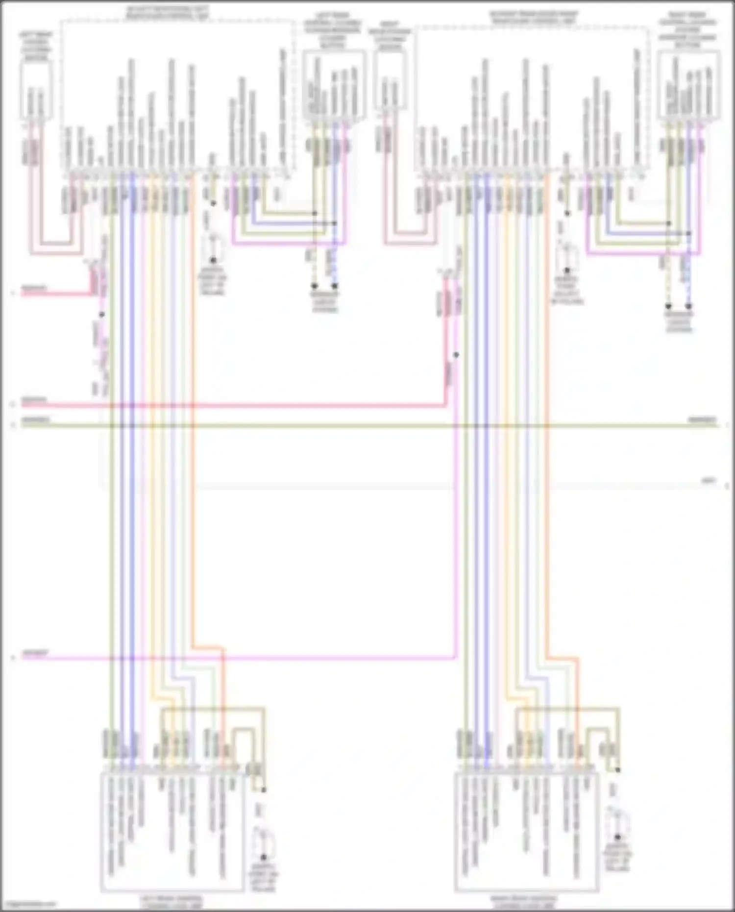 Wiring diagram interior locking for Porsche Cayenne III (2017-2023) (1 of 3)
