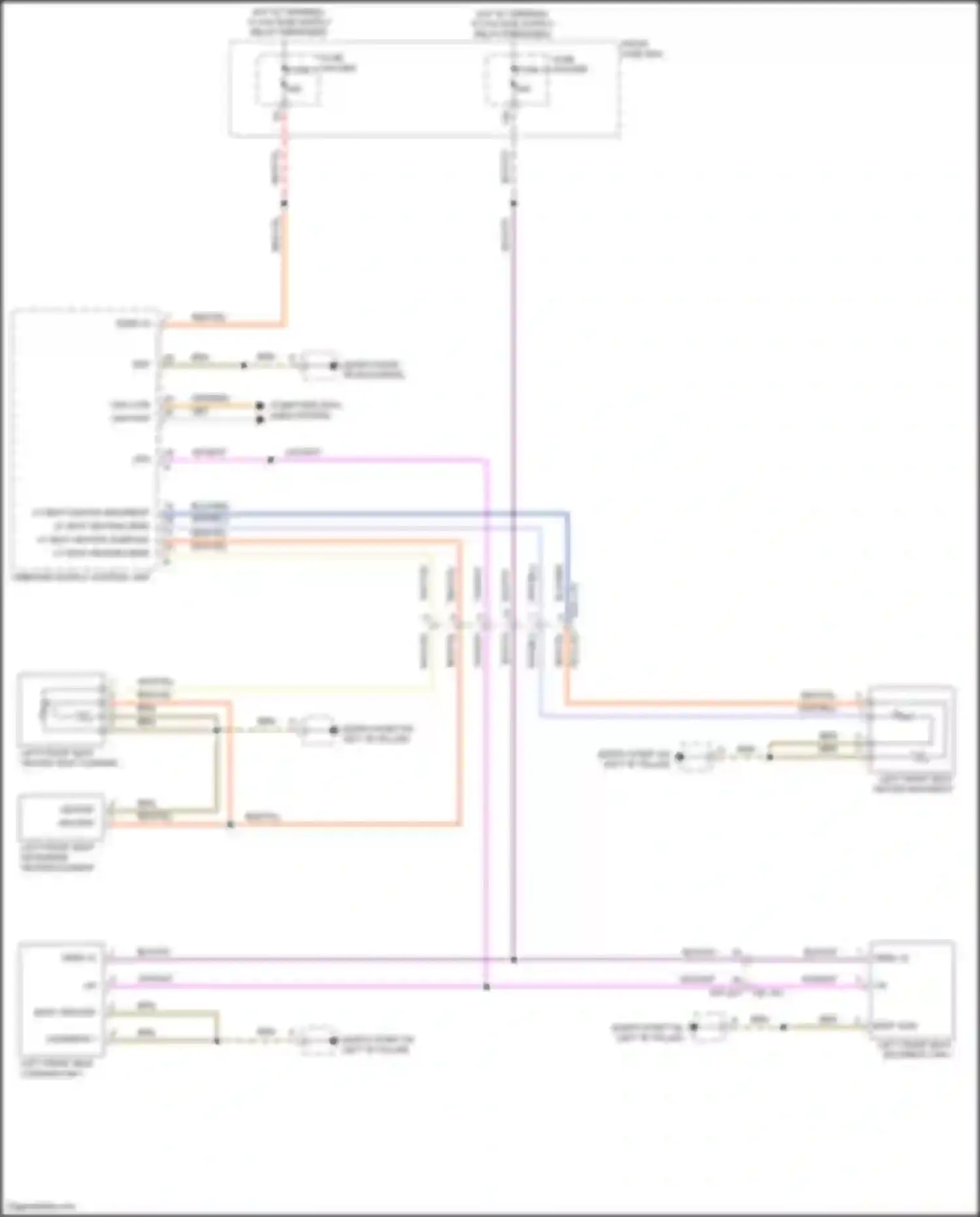 Wiring diagram left front seat backrest fan 1 for Porsche Cayenne III (2017-2023) (1 of 3)