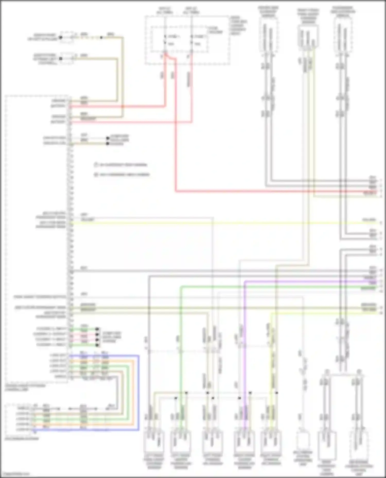 Wiring diagram park assist steering button for Porsche Cayenne III (2017-2023) (5 of 7)